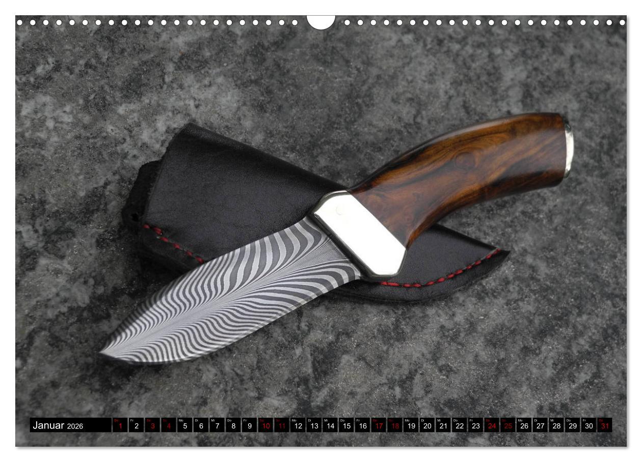 Beispielinhalt (Bild) Damaszener - Messerscharf (Wandkalender 2026 DIN A3 quer), CALVENDO Monatskalender