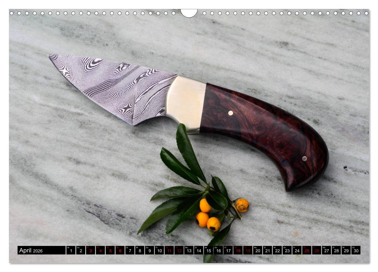 Beispielinhalt (Bild) Damaszener - Messerscharf (Wandkalender 2026 DIN A3 quer), CALVENDO Monatskalender