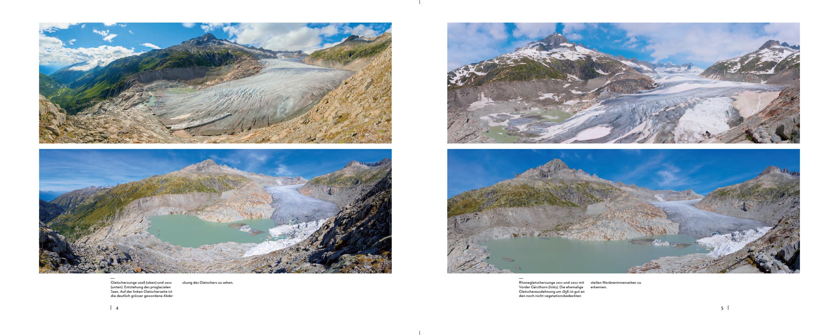 Beispielinhalt (Bild) Schweizer Gletscherlandschaften im Klimawandel