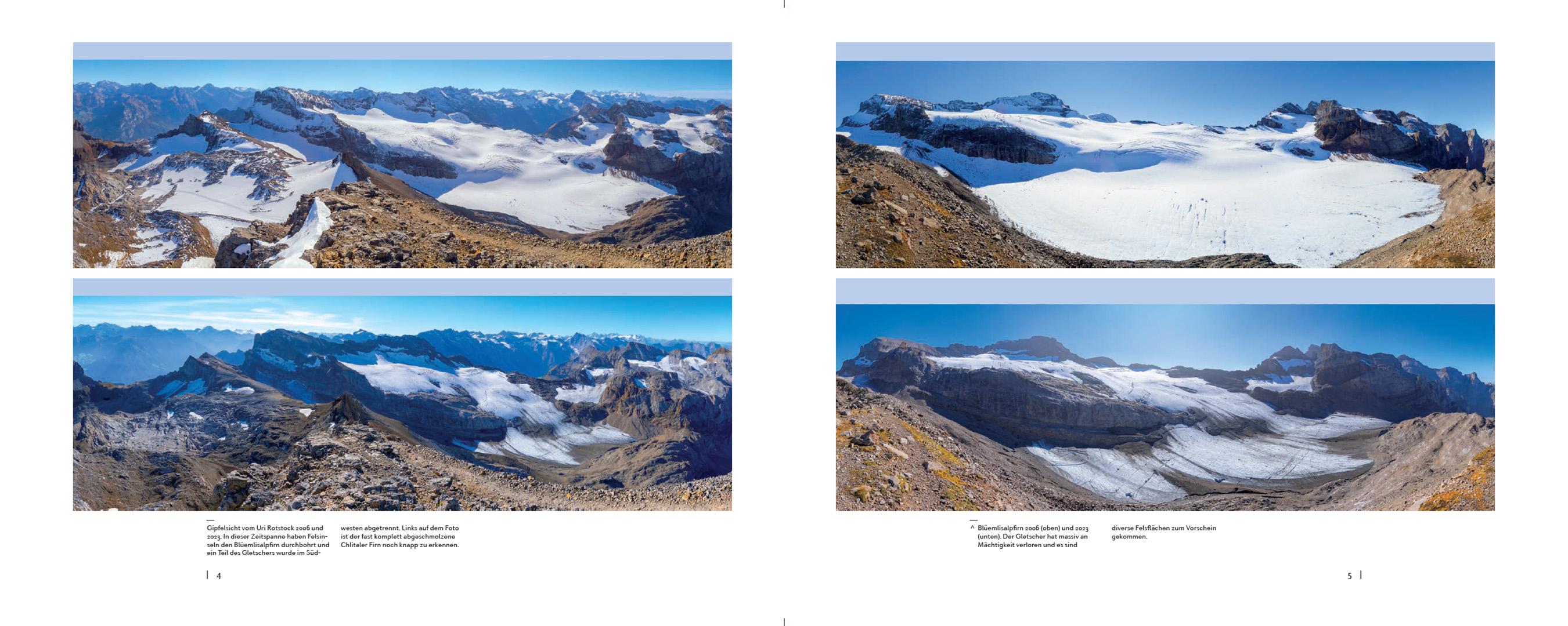 Beispielinhalt (Bild) Schweizer Gletscherlandschaften im Klimawandel