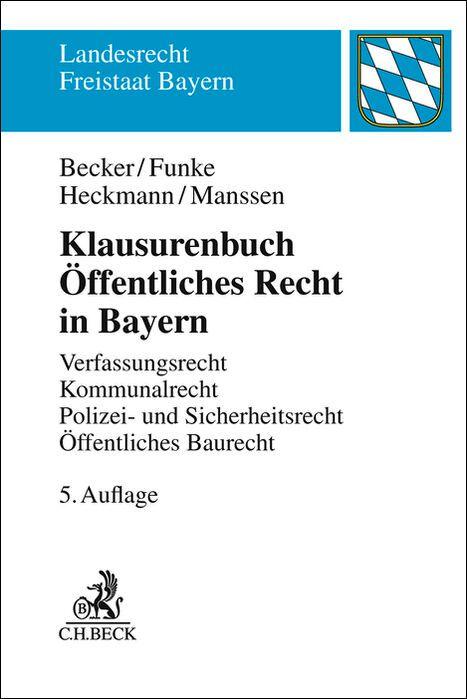 Vorderes Coverbild Klausurenbuch Öffentliches Recht in Bayern