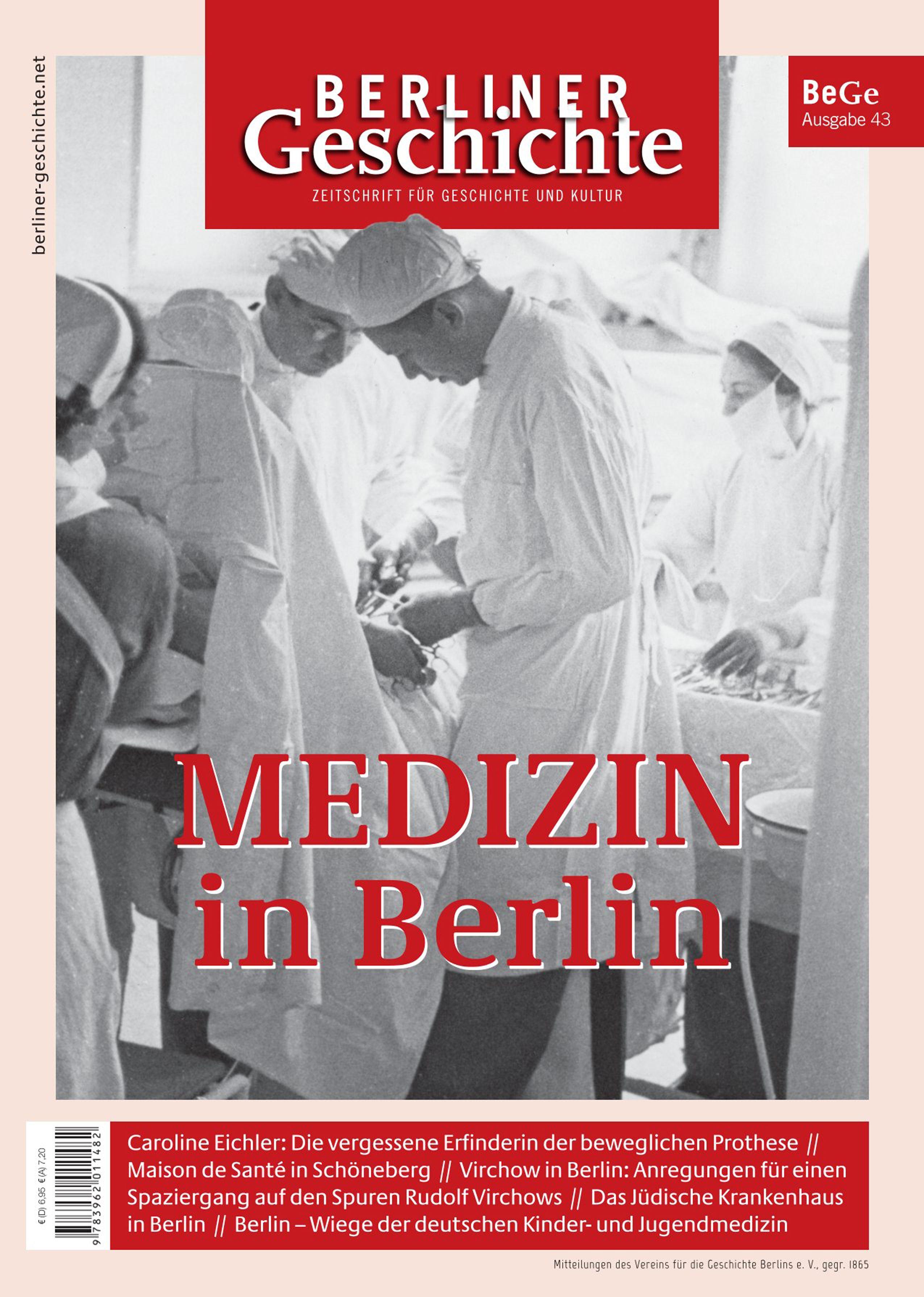 Vorderes Coverbild Berliner Geschichte - Zeitschrift für Geschichte und Kultur 43