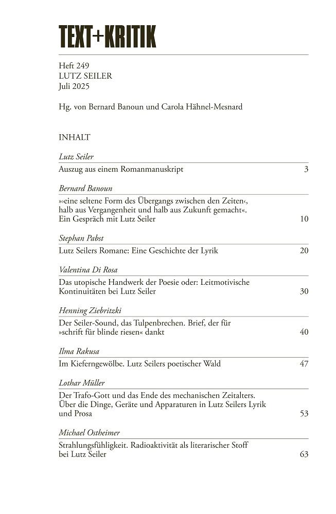 Beispielinhalt (Bild) Lutz Seiler