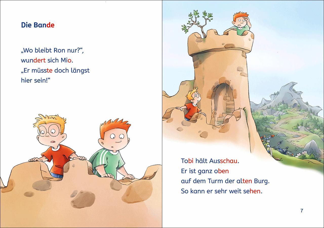 Beispielinhalt (Bild) Leselöwen 1. Klasse - Die Jungs-Bande auf Spurensuche