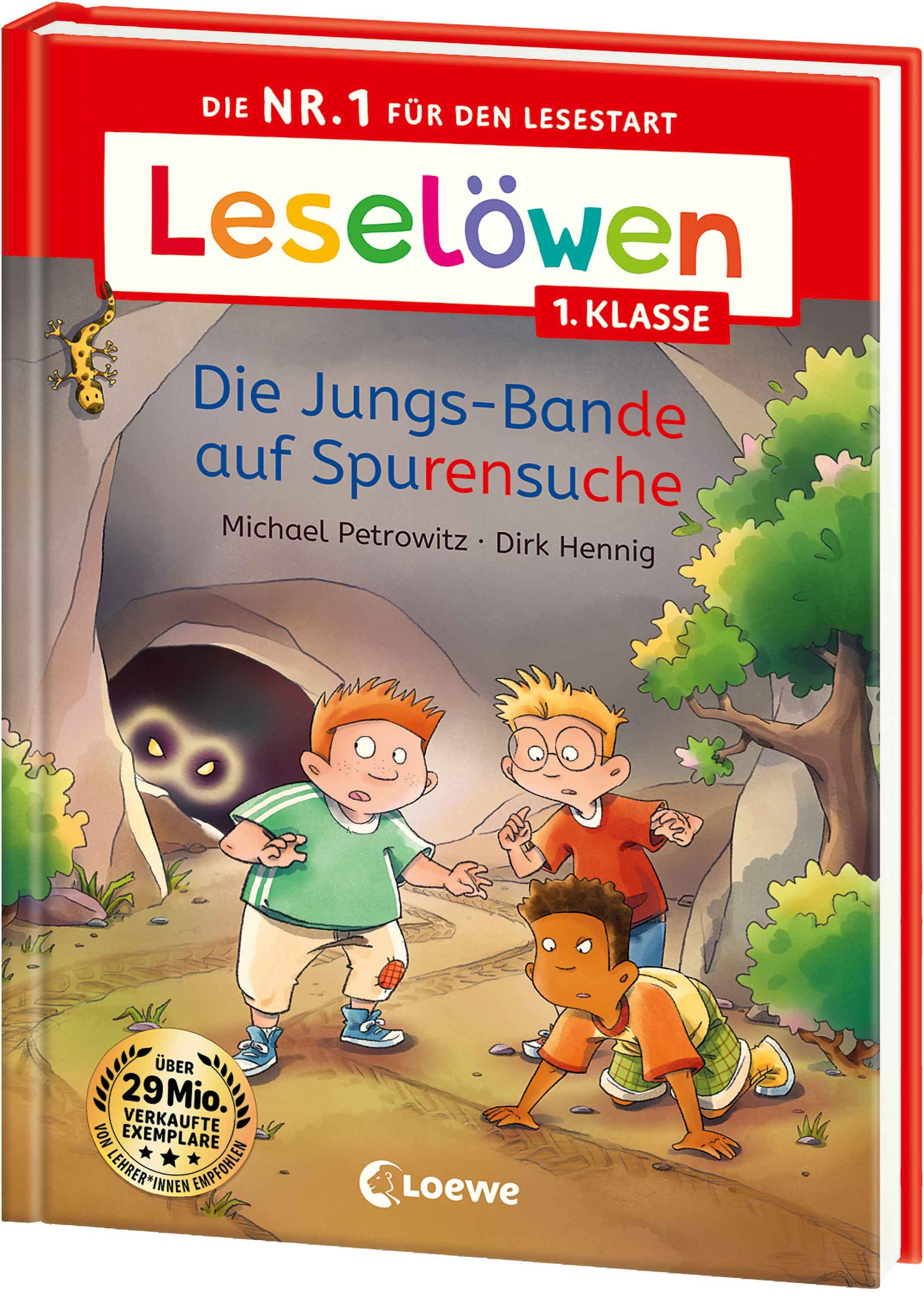 Vorderes Coverbild Leselöwen 1. Klasse - Die Jungs-Bande auf Spurensuche