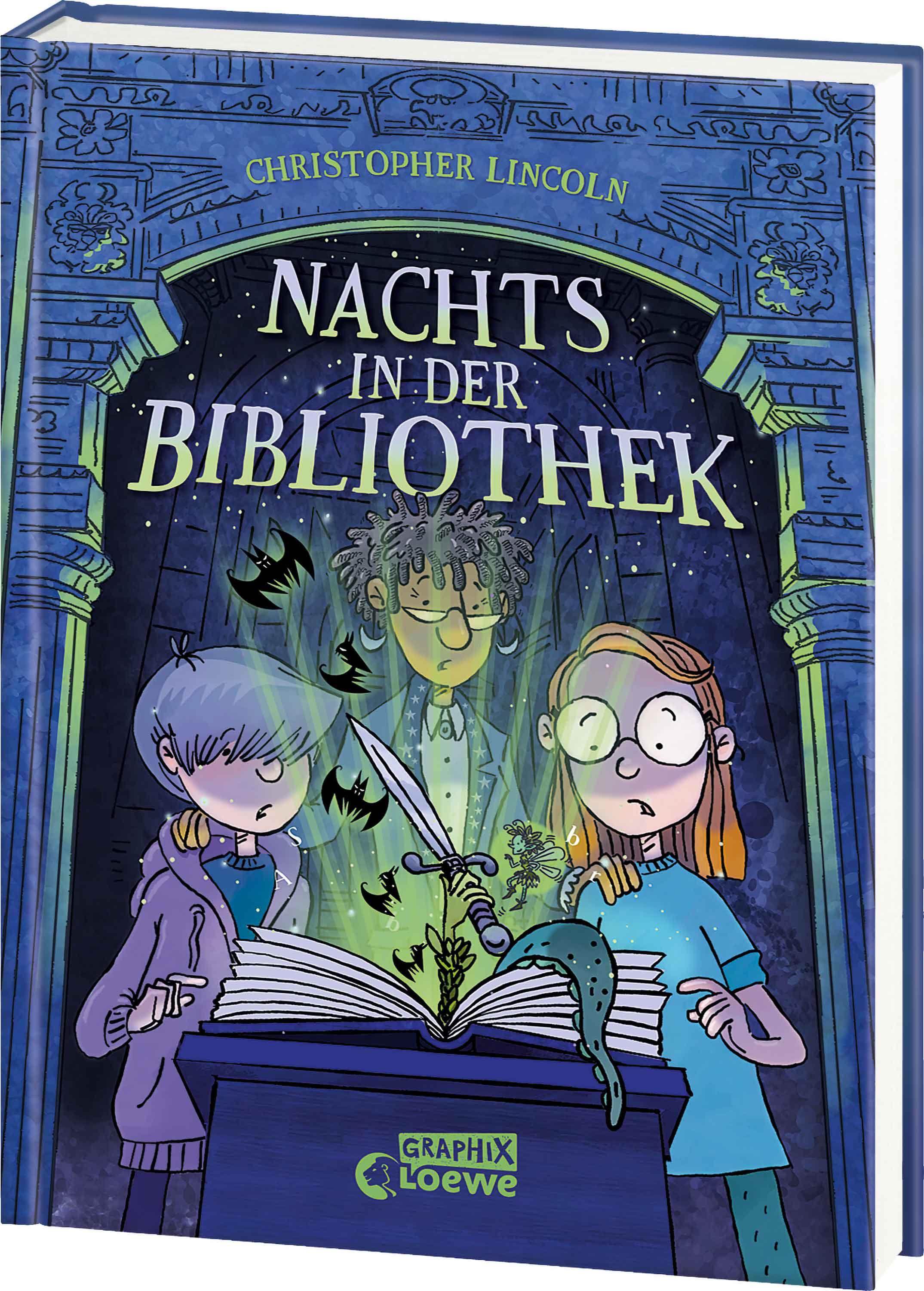 Vorderes Coverbild Nachts in der Bibliothek (Band 1)