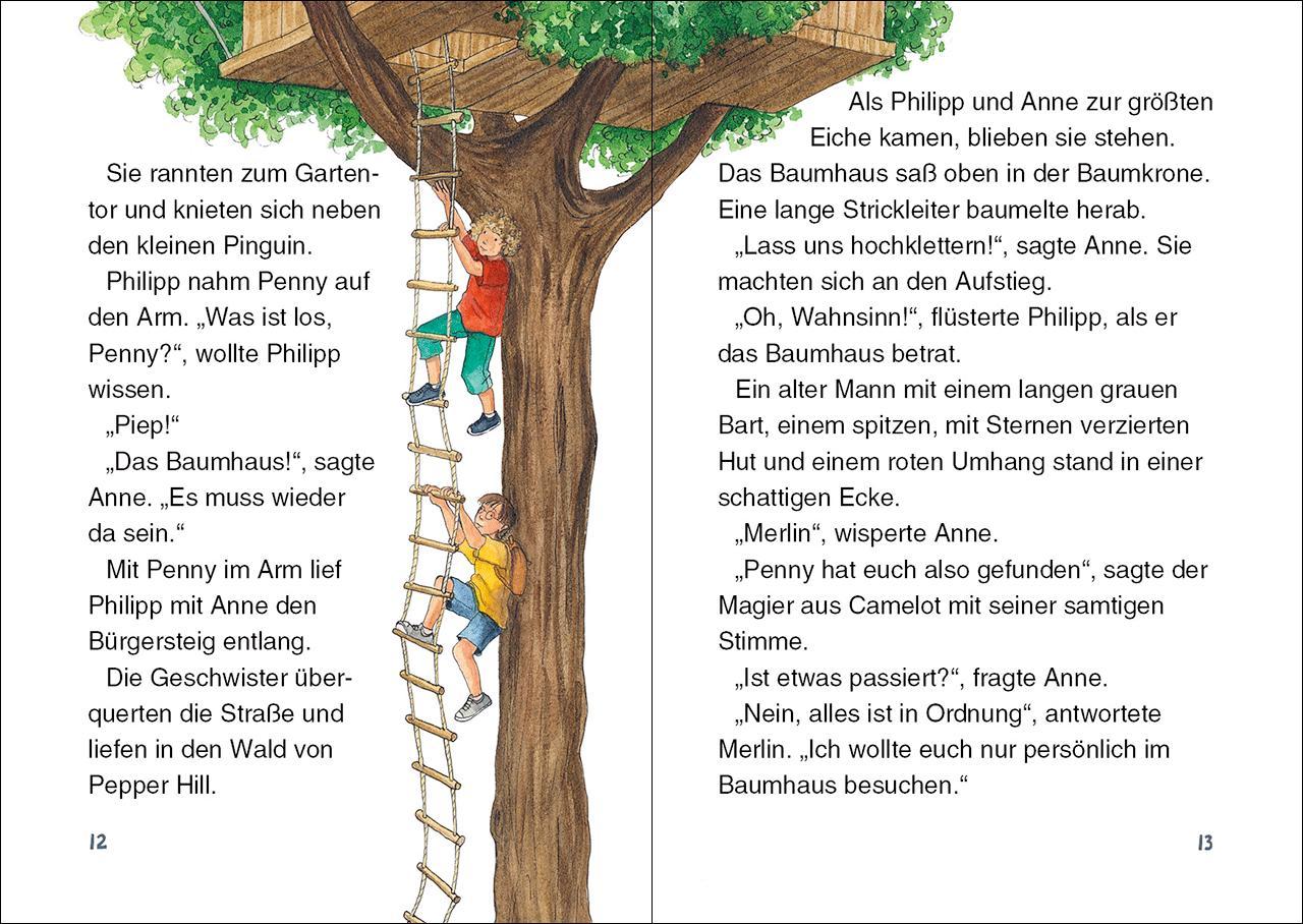 Beispielinhalt (Bild) Das magische Baumhaus junior (Band 42) - Das rätselhafte schwarze Pferd