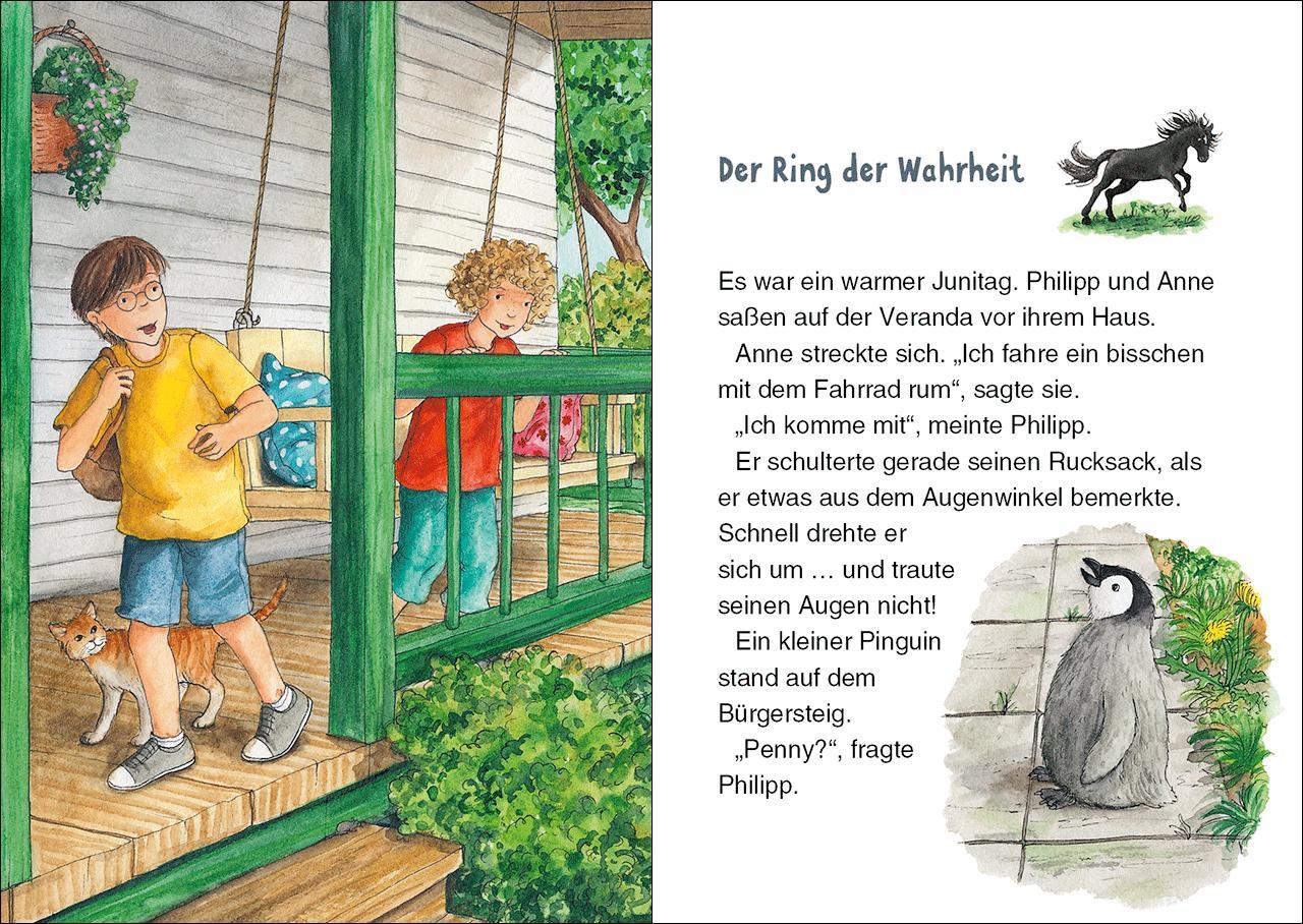 Beispielinhalt (Bild) Das magische Baumhaus junior (Band 42) - Das rätselhafte schwarze Pferd