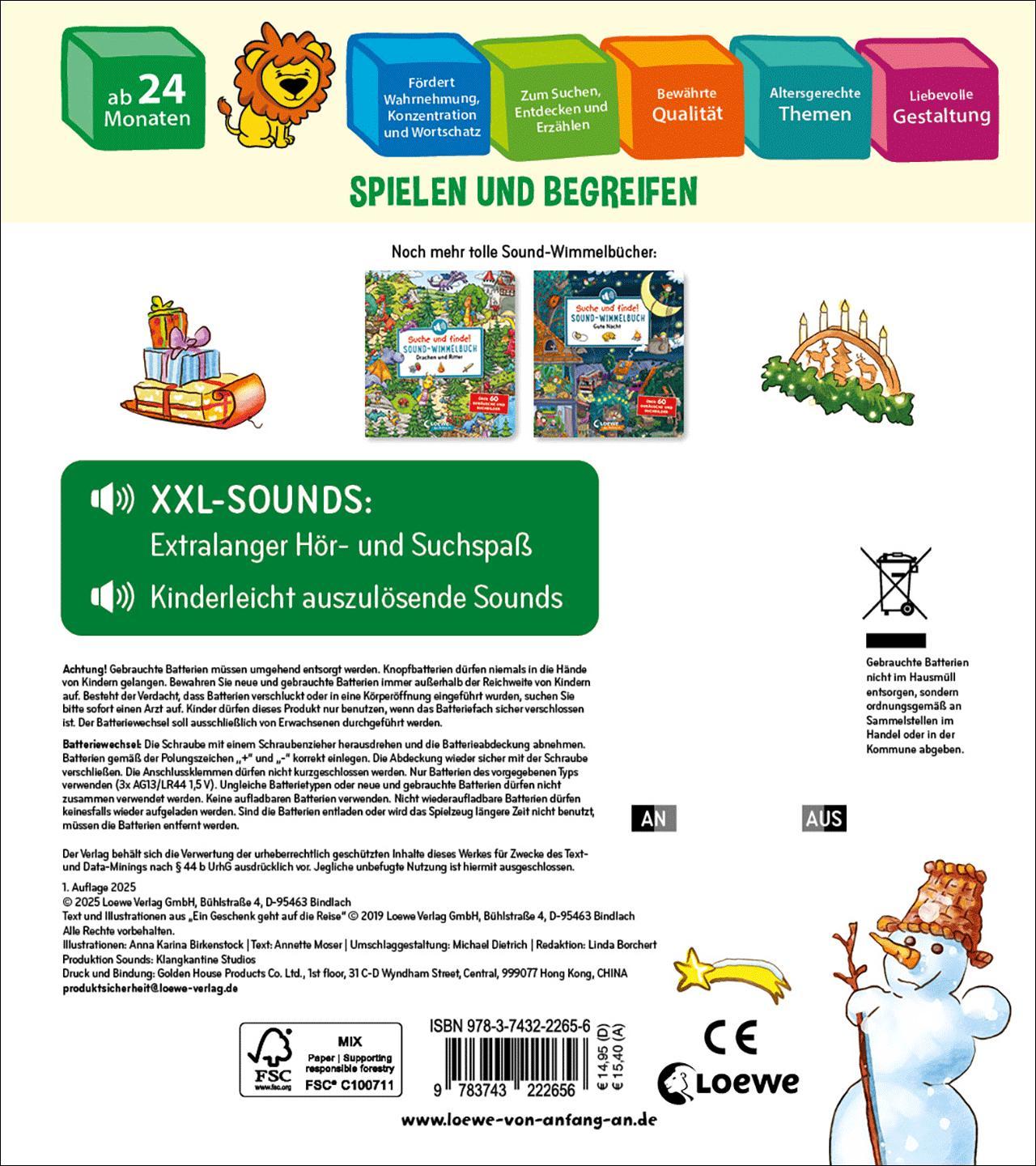 Beispielinhalt (Bild) Suche und finde! Sound-Wimmelbuch - Weihnachten