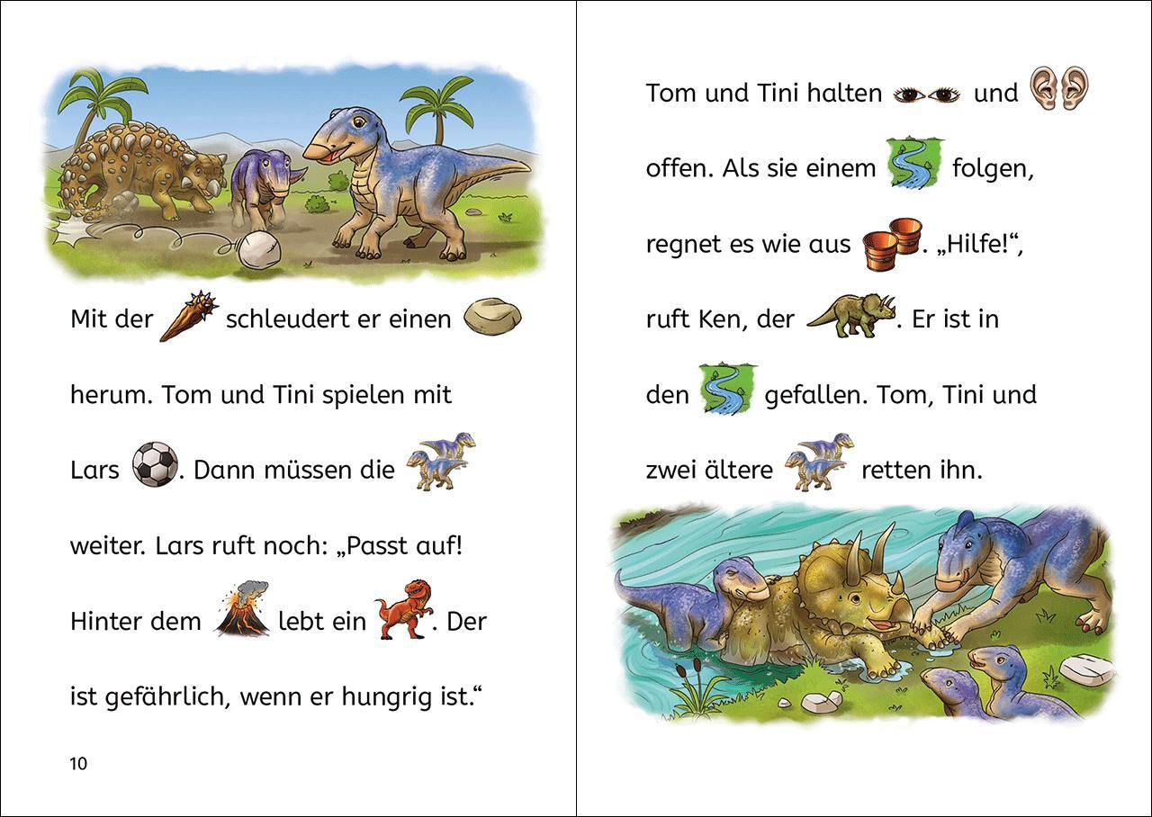 Beispielinhalt (Bild) Die schönsten Bildermaus-Geschichten zum Lesenlernen - Dinos, Astronauten und Fußballhelden