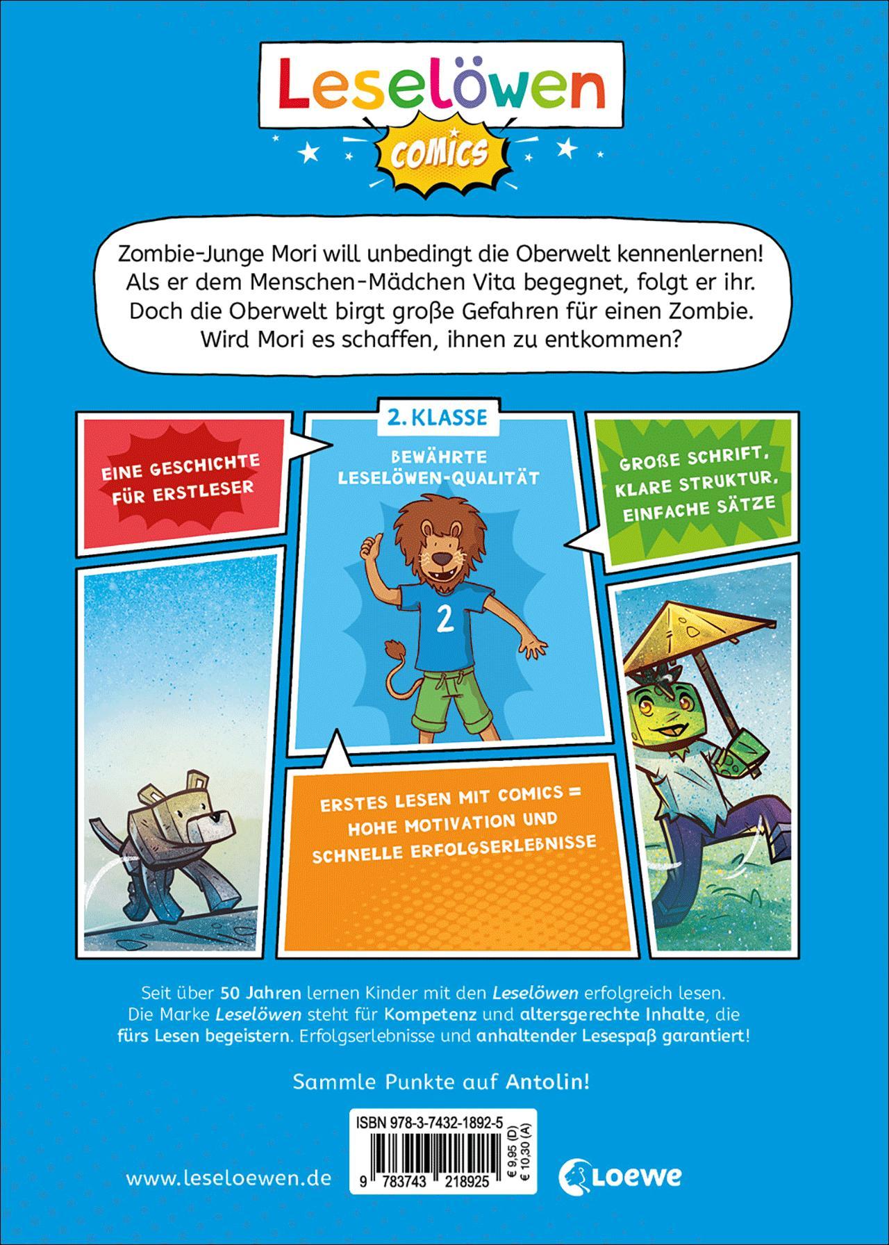 Beispielinhalt (Bild) Leselöwen Comics 2. Klasse - Gefahr in der Oberwelt