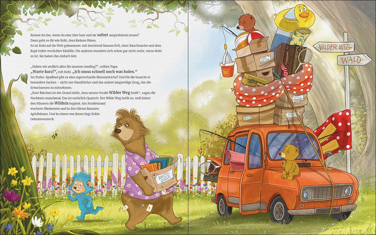 Beispielinhalt (Bild) Der Kopfübär entdeckt, was in ihm steckt