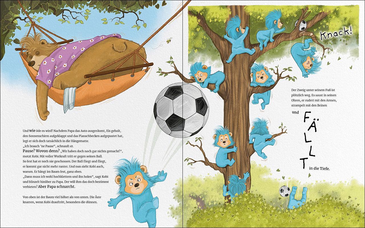 Beispielinhalt (Bild) Der Kopfübär entdeckt, was in ihm steckt