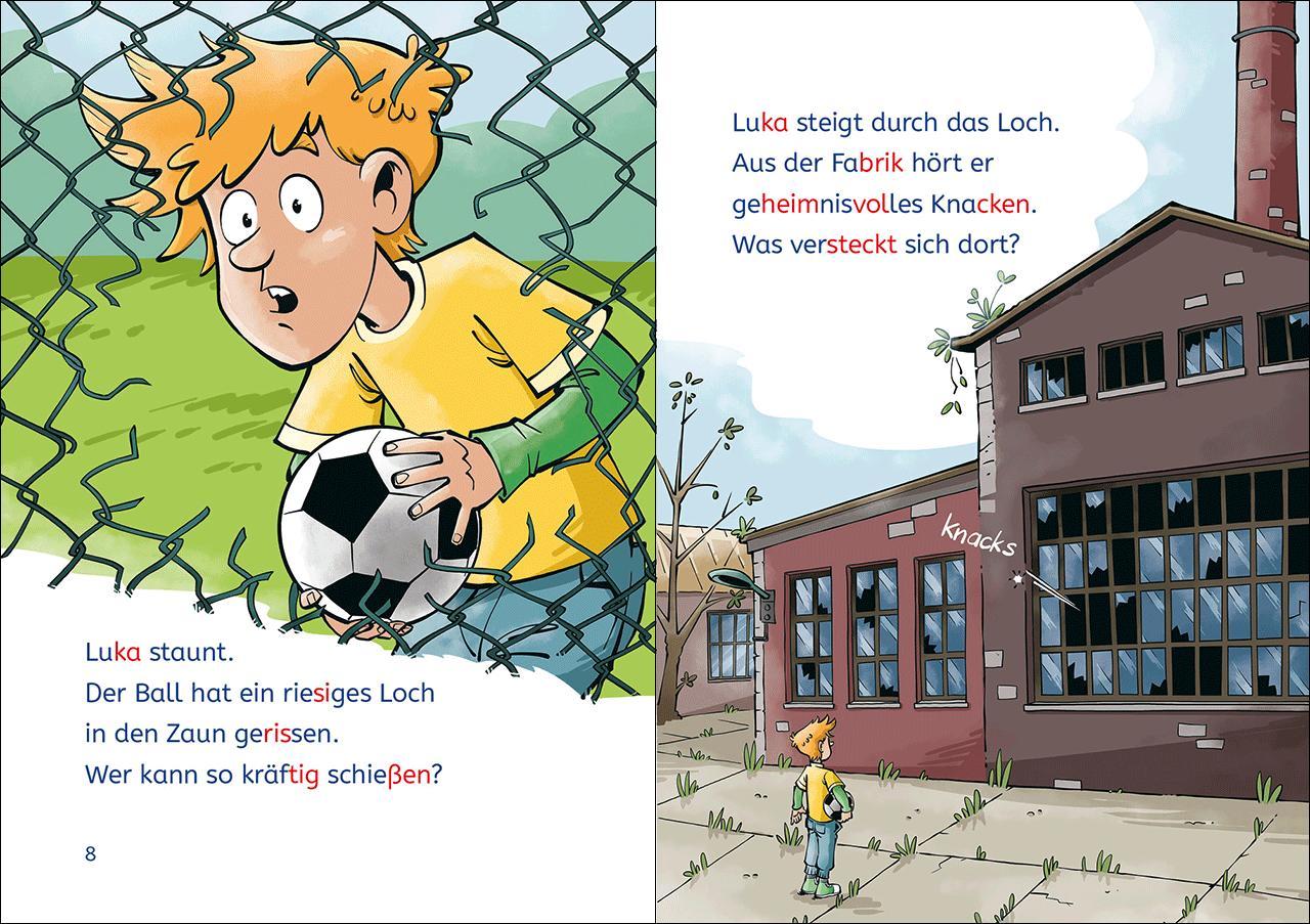 Beispielinhalt (Bild) Leselöwen 1. Klasse - Der Wettkampf der Monstertrucks