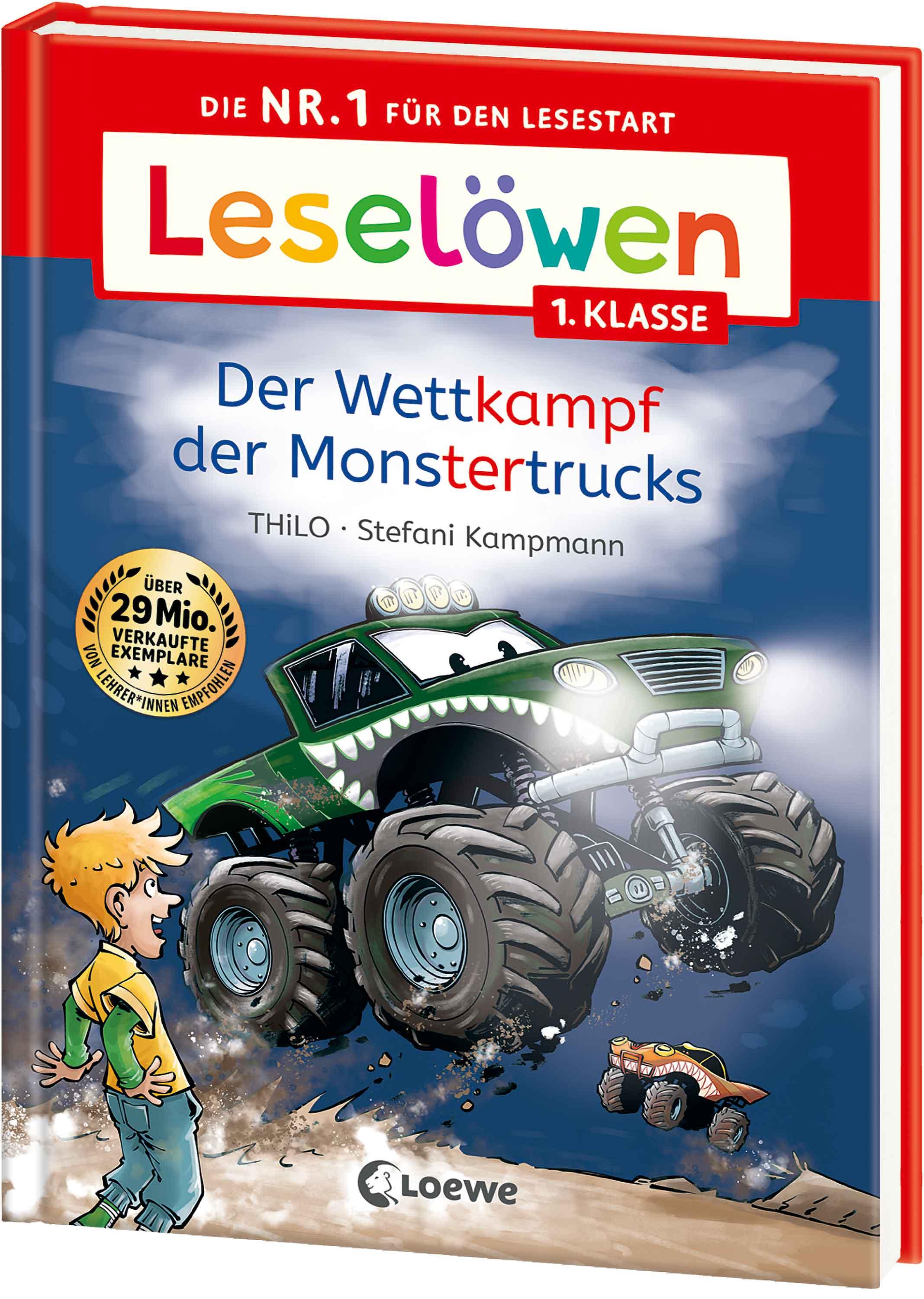 Vorderes Coverbild Leselöwen 1. Klasse - Der Wettkampf der Monstertrucks