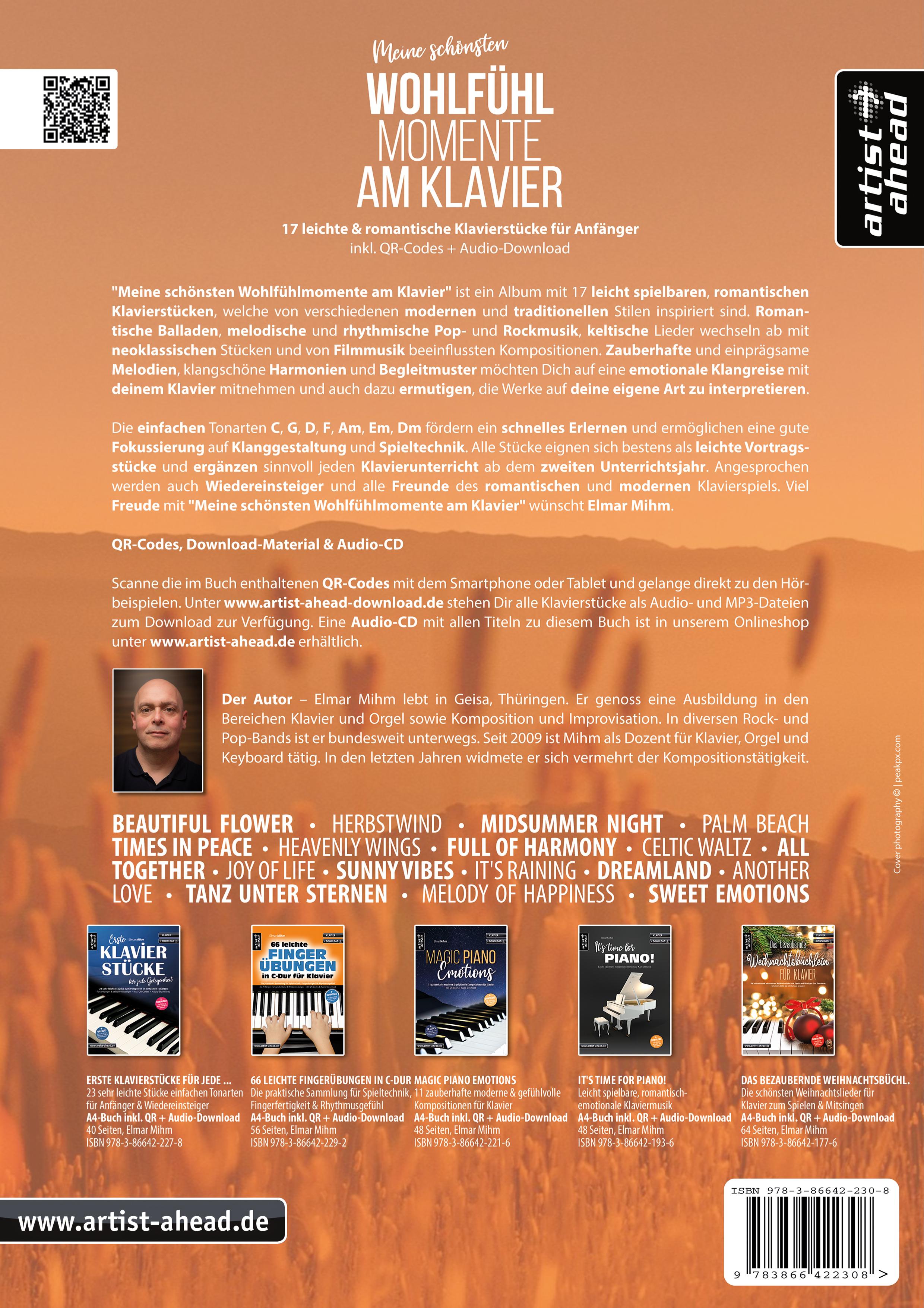 Rückseitencover Meine schönsten Wohlfühlmomente am Klavier