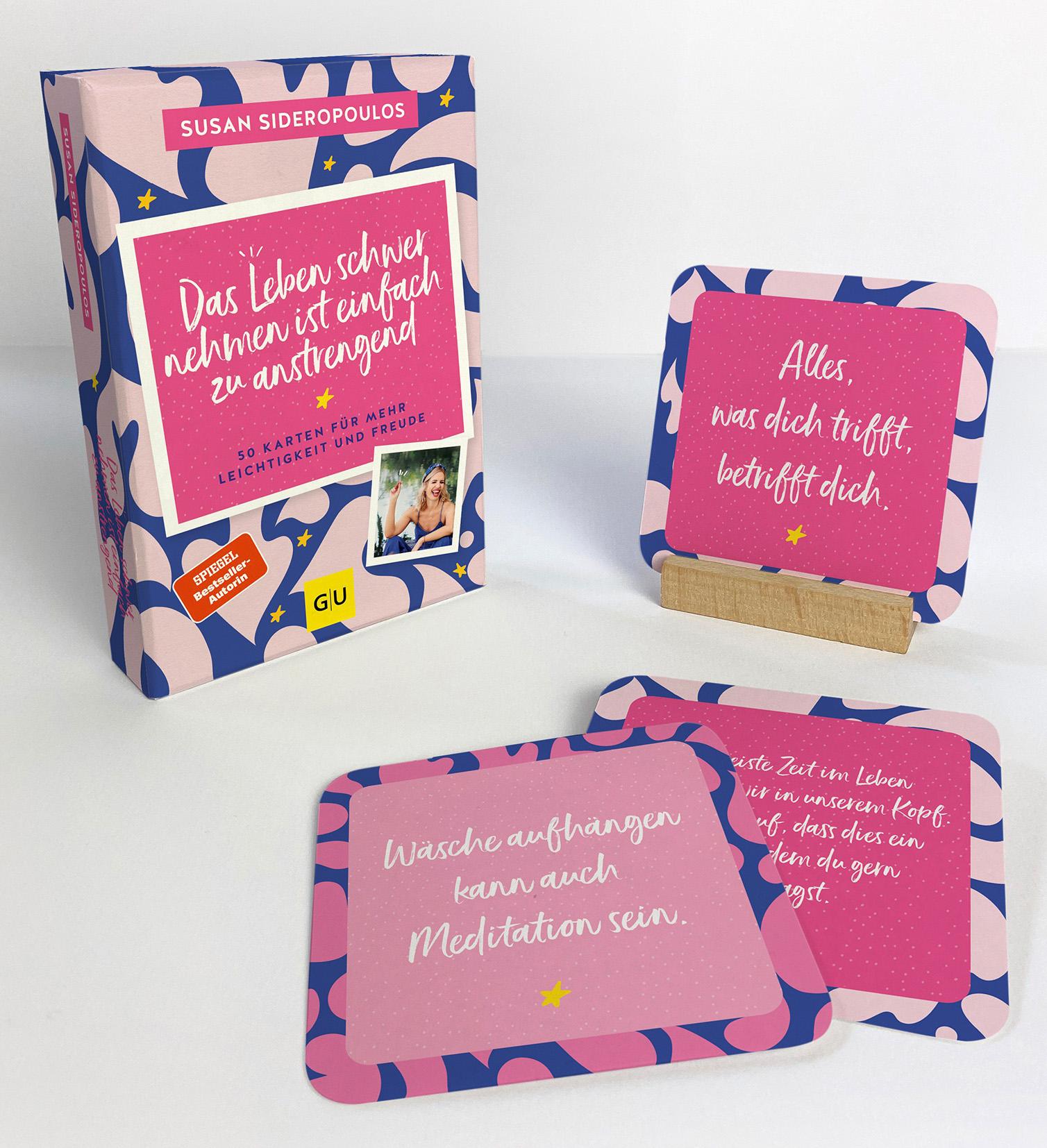 Vorderes Coverbild Das Leben schwer nehmen ist einfach zu anstrengend - Das Kartenset zum SPIEGEL Bestseller