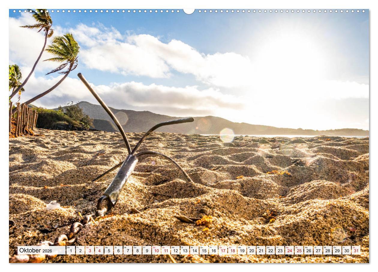 Beispielinhalt (Bild) Summer Paradise Fiji (Wandkalender 2026 DIN A2 quer), CALVENDO Monatskalender