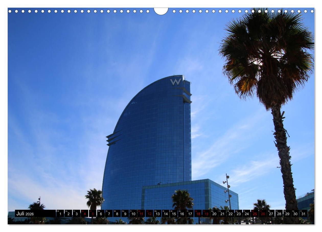Beispielinhalt (Bild) Barcelona - Stadt des Modernisme (Wandkalender 2026 DIN A3 quer), CALVENDO Monatskalender
