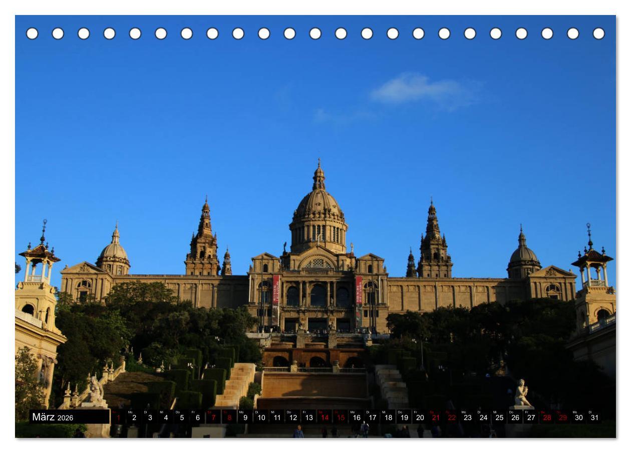 Beispielinhalt (Bild) Barcelona - Stadt des Modernisme (Tischkalender 2026 DIN A5 quer), CALVENDO Monatskalender