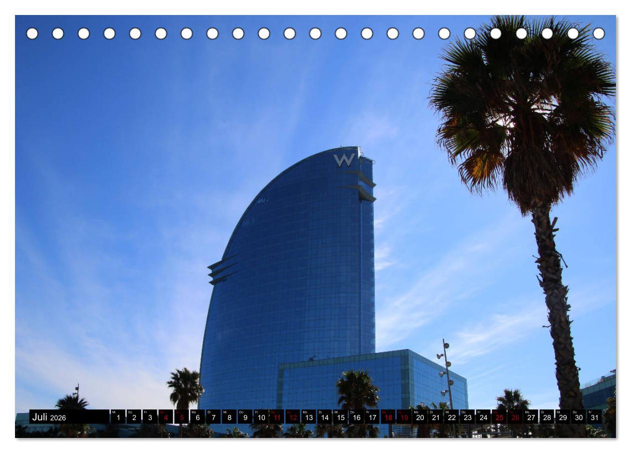 Beispielinhalt (Bild) Barcelona - Stadt des Modernisme (Tischkalender 2026 DIN A5 quer), CALVENDO Monatskalender
