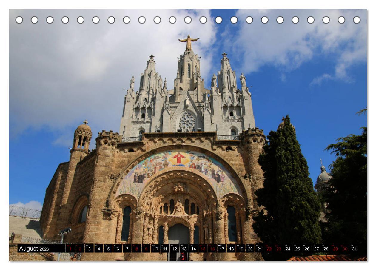 Beispielinhalt (Bild) Barcelona - Stadt des Modernisme (Tischkalender 2026 DIN A5 quer), CALVENDO Monatskalender