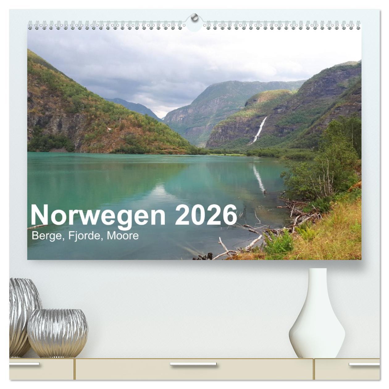 Vorderes Coverbild Norwegen 2026 - Berge, Fjorde, Moore (hochwertiger Premium Wandkalender 2026 DIN A2 quer), Kunstdruck in Hochglanz