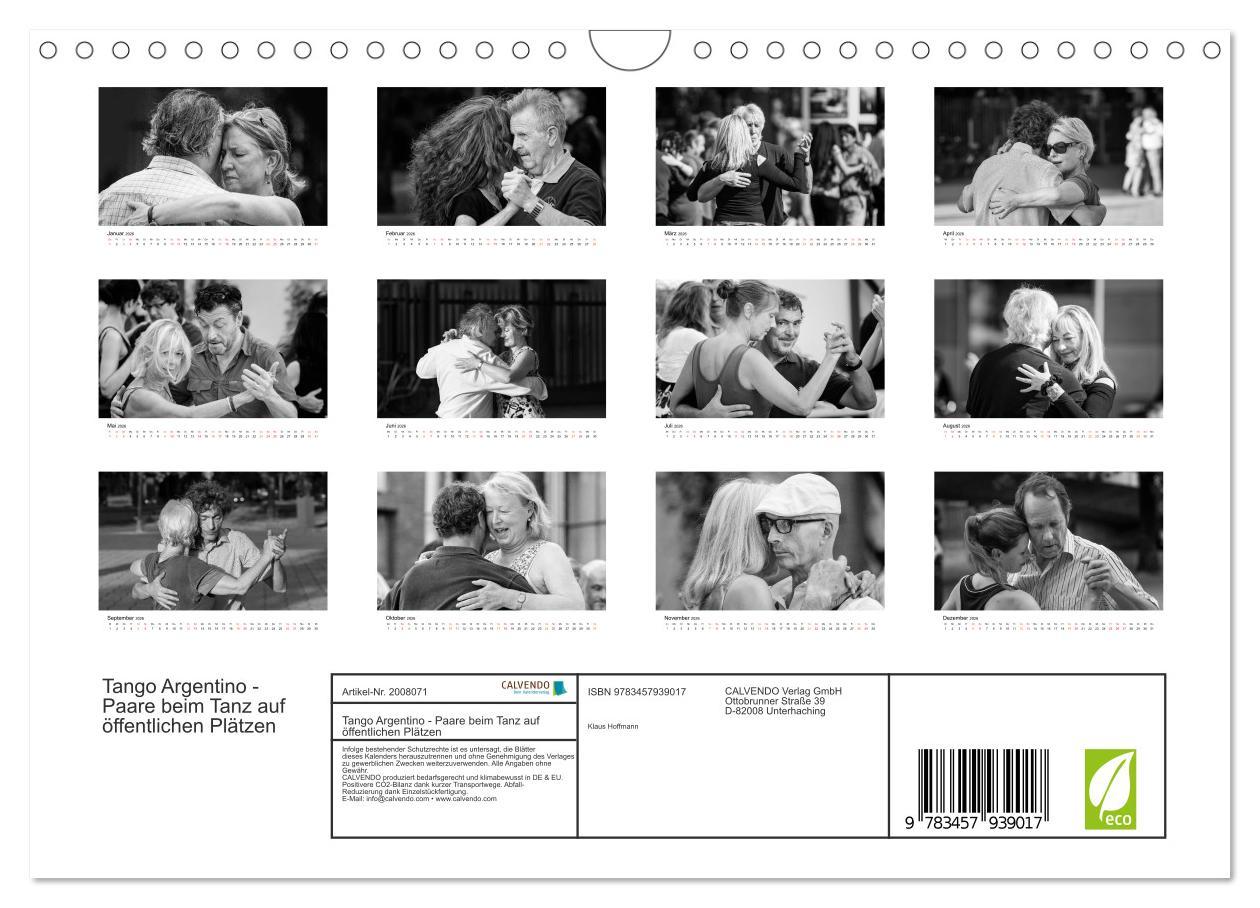 Beispielinhalt (Bild) Tango Argentino - Paare beim Tanz auf öffentlichen Plätzen (Wandkalender 2026 DIN A4 quer), CALVENDO Monatskalender