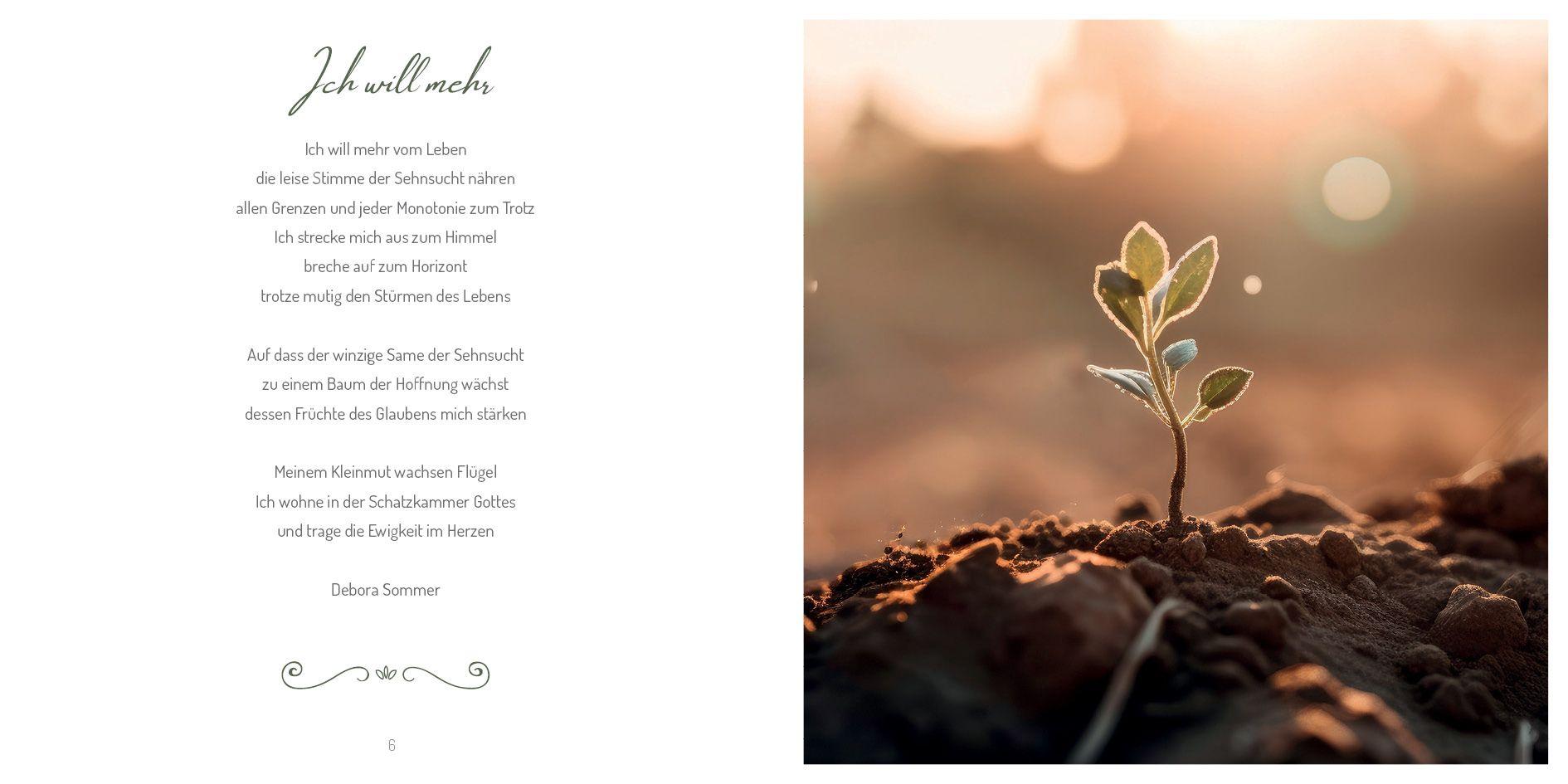 Beispielinhalt (Bild) Beflügelt von Sehnsucht