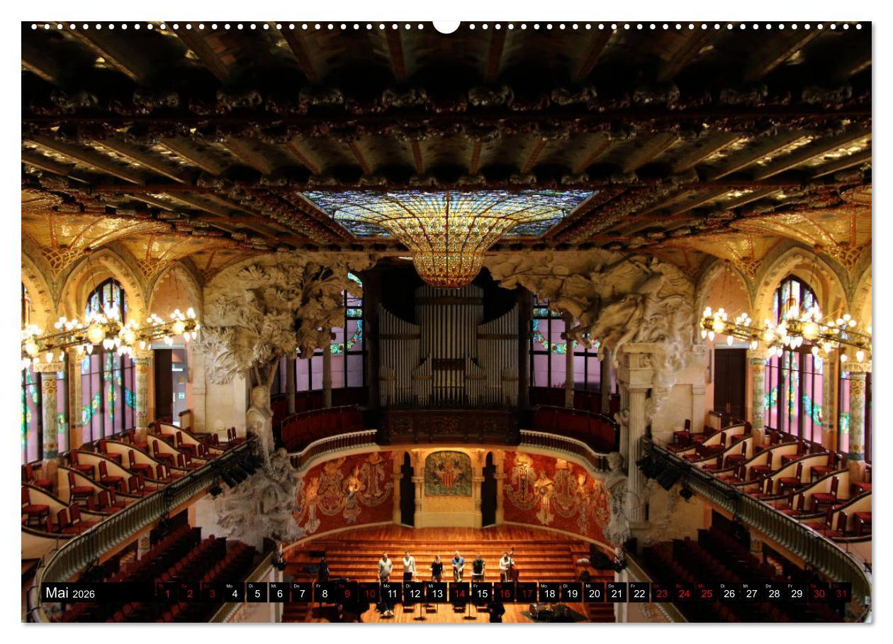 Beispielinhalt (Bild) Barcelona - Stadt des Modernisme (hochwertiger Premium Wandkalender 2026 DIN A2 quer), Kunstdruck in Hochglanz