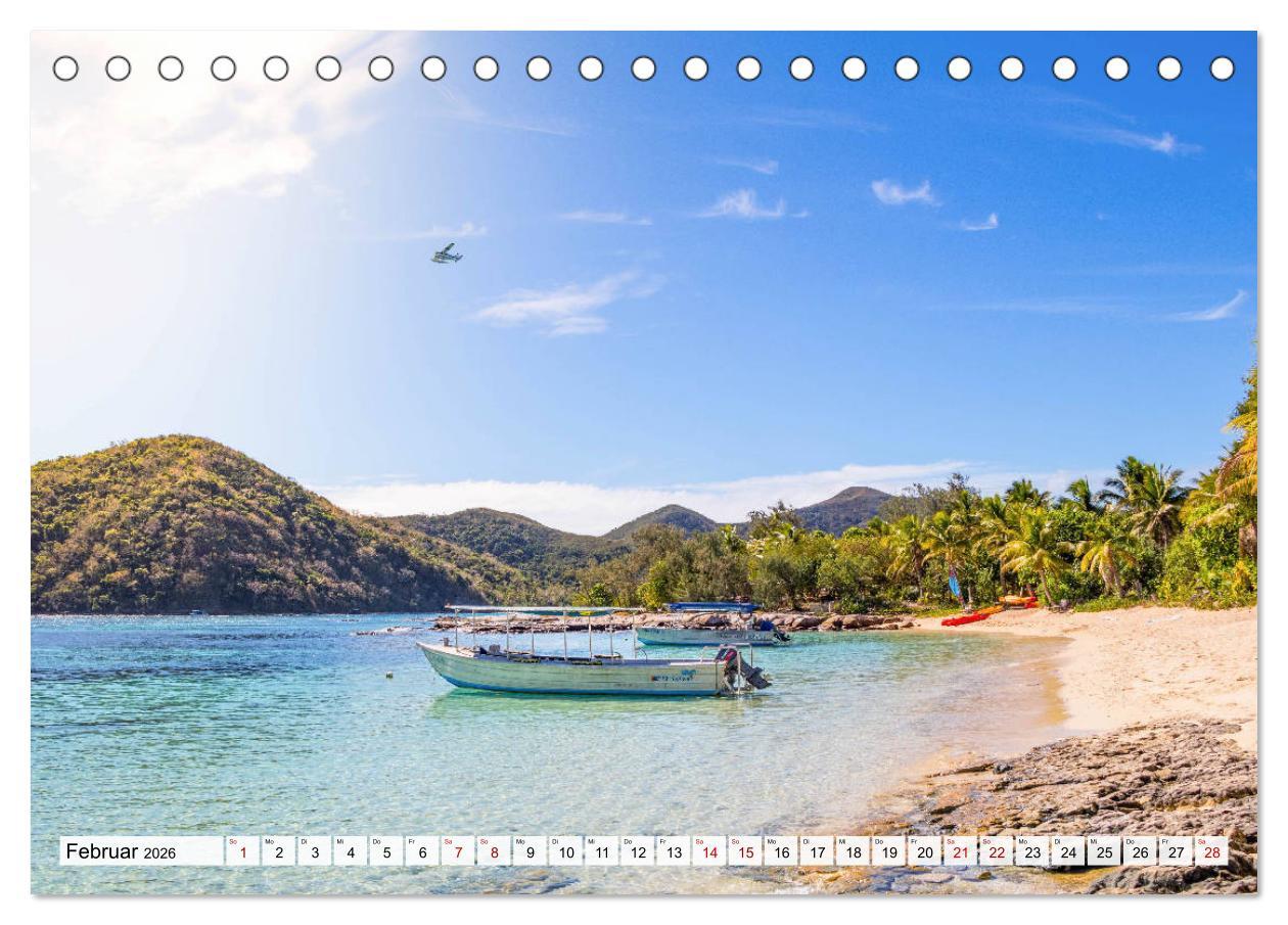 Beispielinhalt (Bild) Summer Paradise Fiji (Tischkalender 2026 DIN A5 quer), CALVENDO Monatskalender