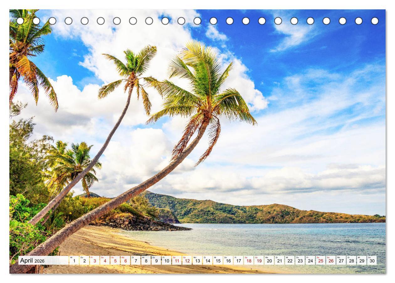 Beispielinhalt (Bild) Summer Paradise Fiji (Tischkalender 2026 DIN A5 quer), CALVENDO Monatskalender