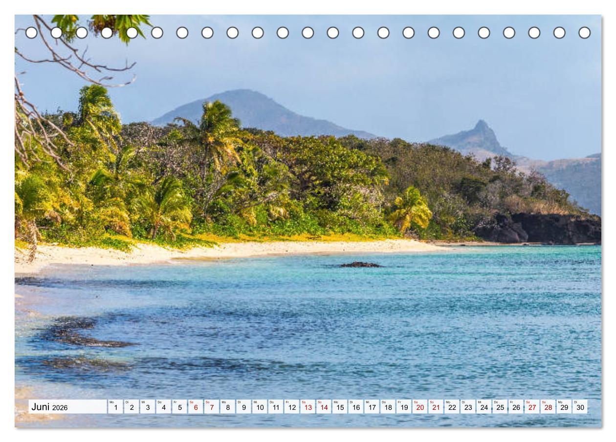 Beispielinhalt (Bild) Summer Paradise Fiji (Tischkalender 2026 DIN A5 quer), CALVENDO Monatskalender