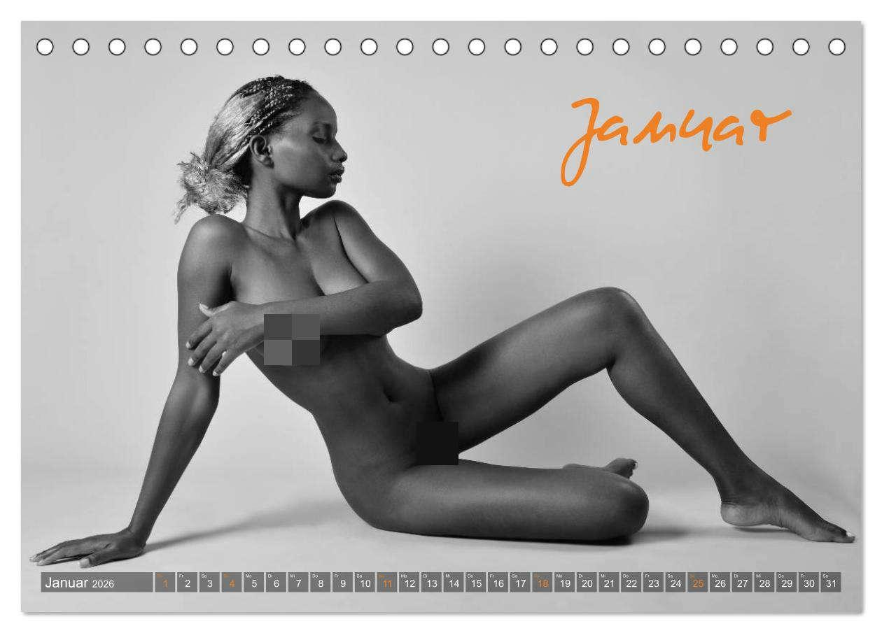 Beispielinhalt (Bild) Erotik Fotoart Klassische Aktfotografie (Tischkalender 2026 DIN A5 quer), CALVENDO Monatskalender