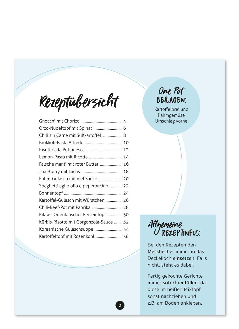 Beispielinhalt (Bild) ONE POT REZEPTE