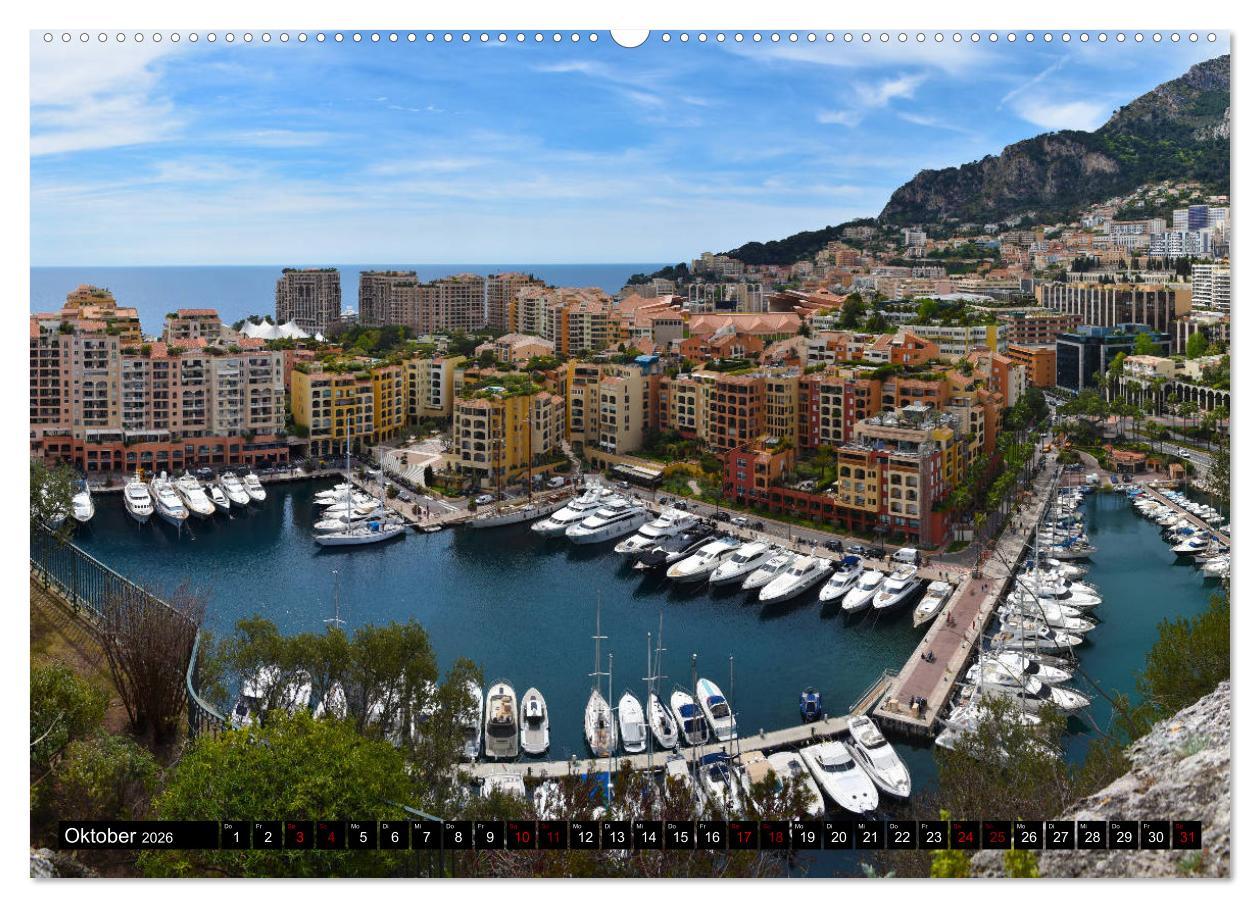 Beispielinhalt (Bild) Riviera und Mehr - Nizza, Cannes, San Remo, Monaco (hochwertiger Premium Wandkalender 2026 DIN A2 quer), Kunstdruck in Hochglanz