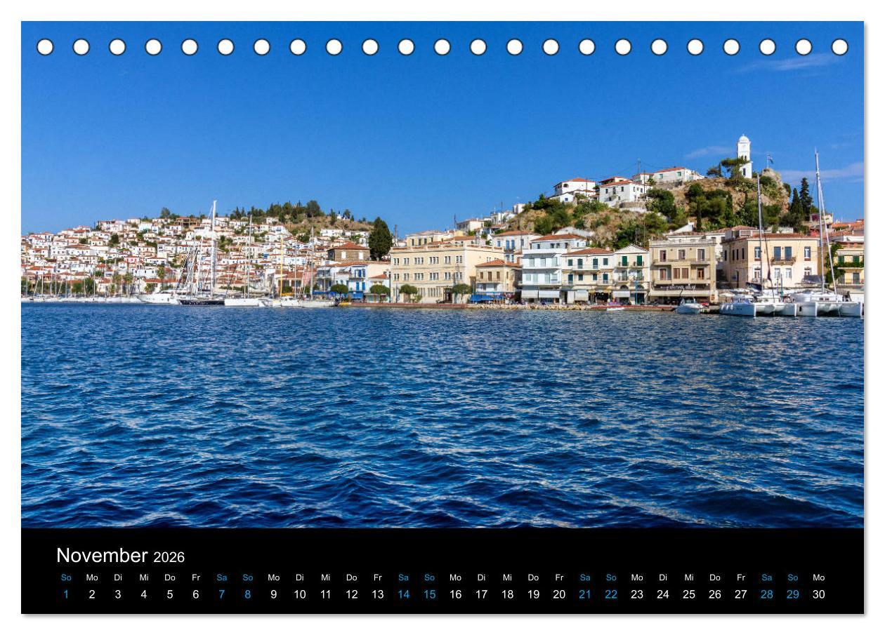 Beispielinhalt (Bild) Peloponnes, Griechisches Urgestein von grandioser Schönheit. Die Regionen Argolis, Korinthia und Attika (Tischkalender 2026 DIN A5 quer), CALVENDO Monatskalender