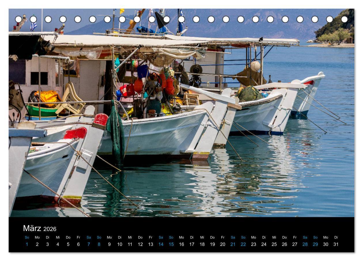 Beispielinhalt (Bild) Peloponnes, Griechisches Urgestein von grandioser Schönheit. Die Regionen Argolis, Korinthia und Attika (Tischkalender 2026 DIN A5 quer), CALVENDO Monatskalender