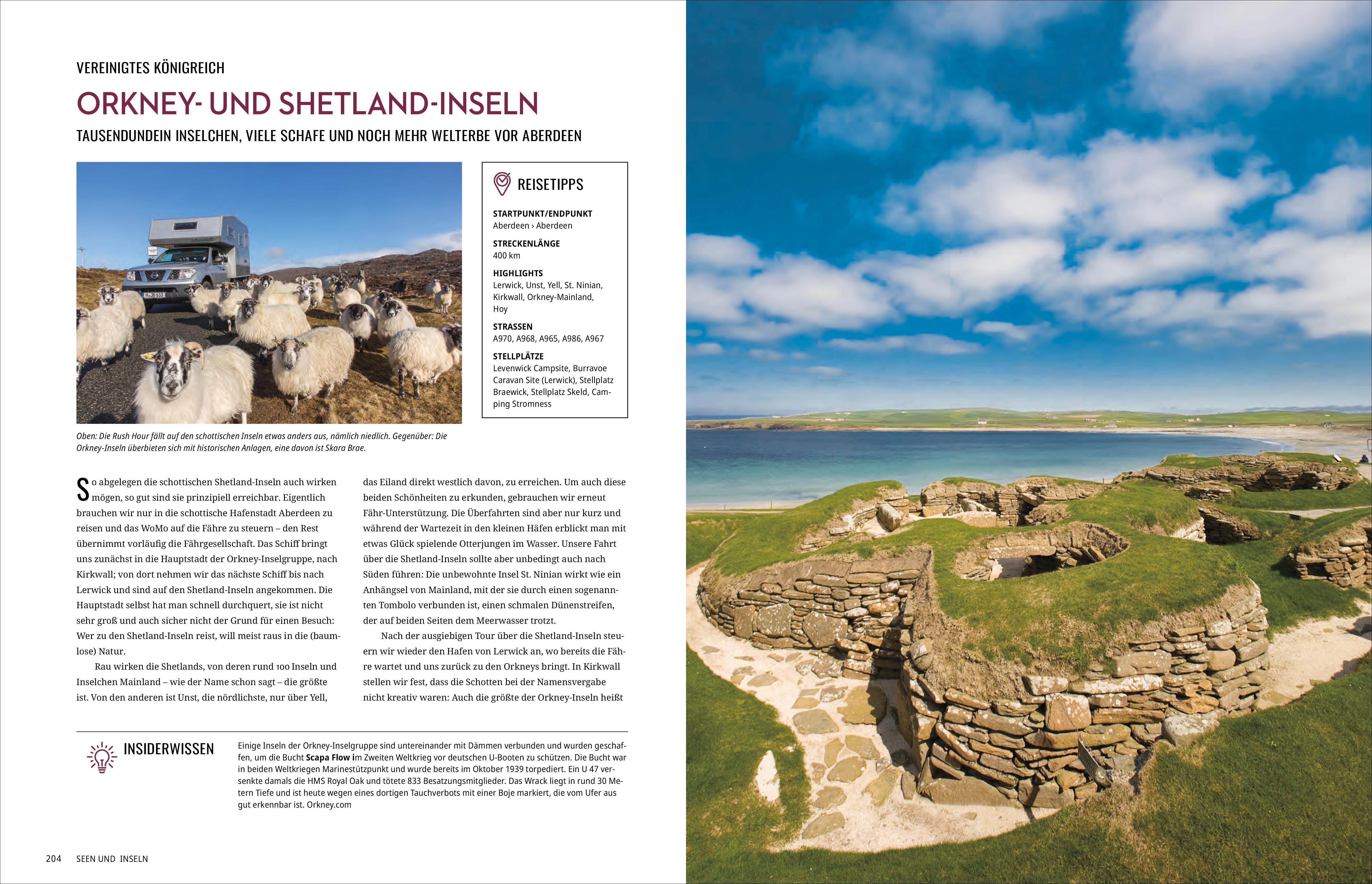 Beispielinhalt (Bild) In 225 Reisen mit Wohnmobil und Campervan durch Europa