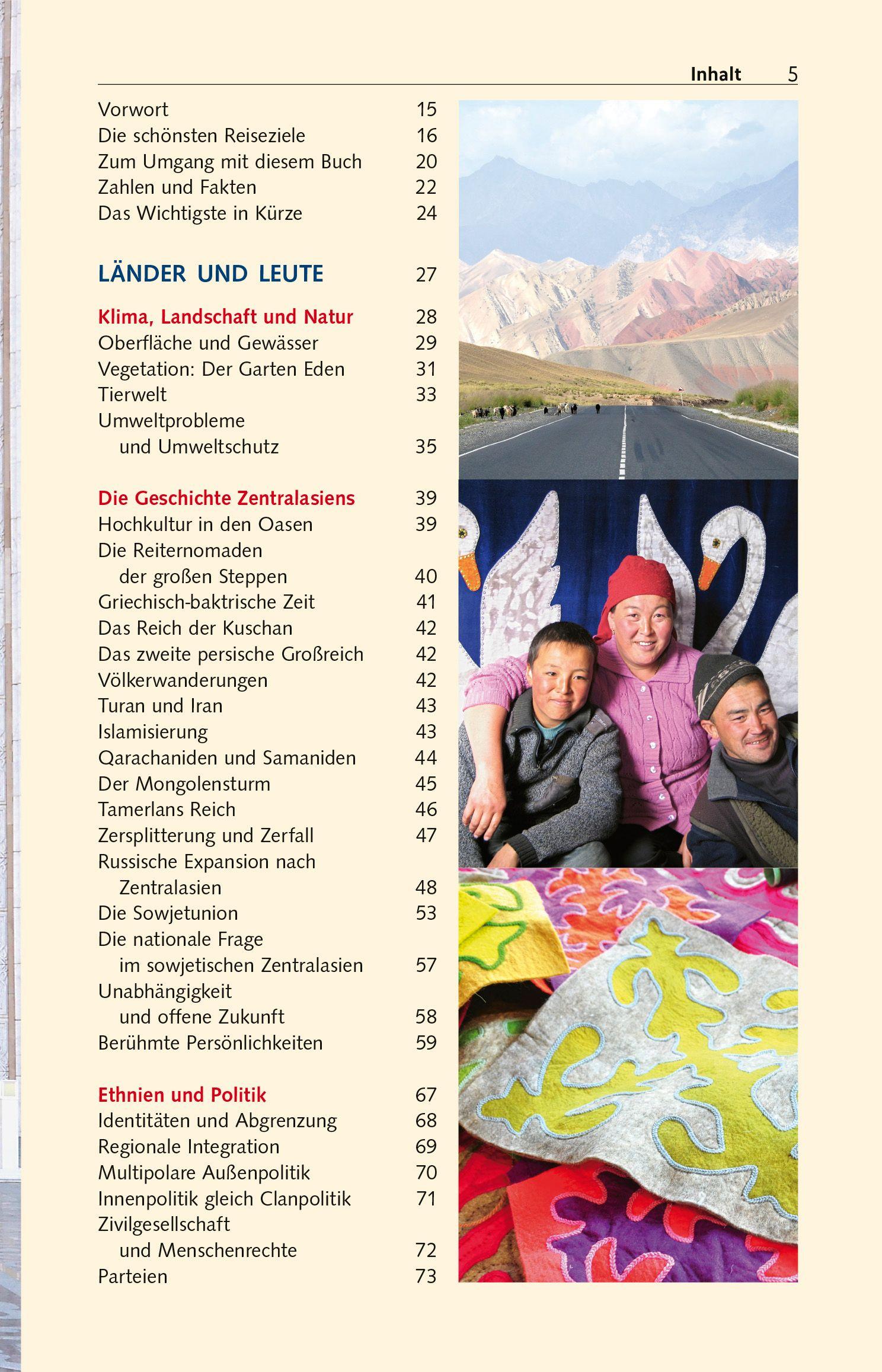 Beispielinhalt (Bild) TRESCHER Reiseführer Zentralasien