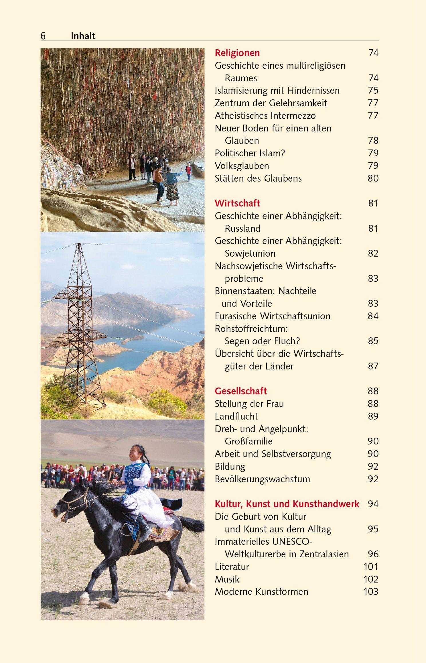 Beispielinhalt (Bild) TRESCHER Reiseführer Zentralasien