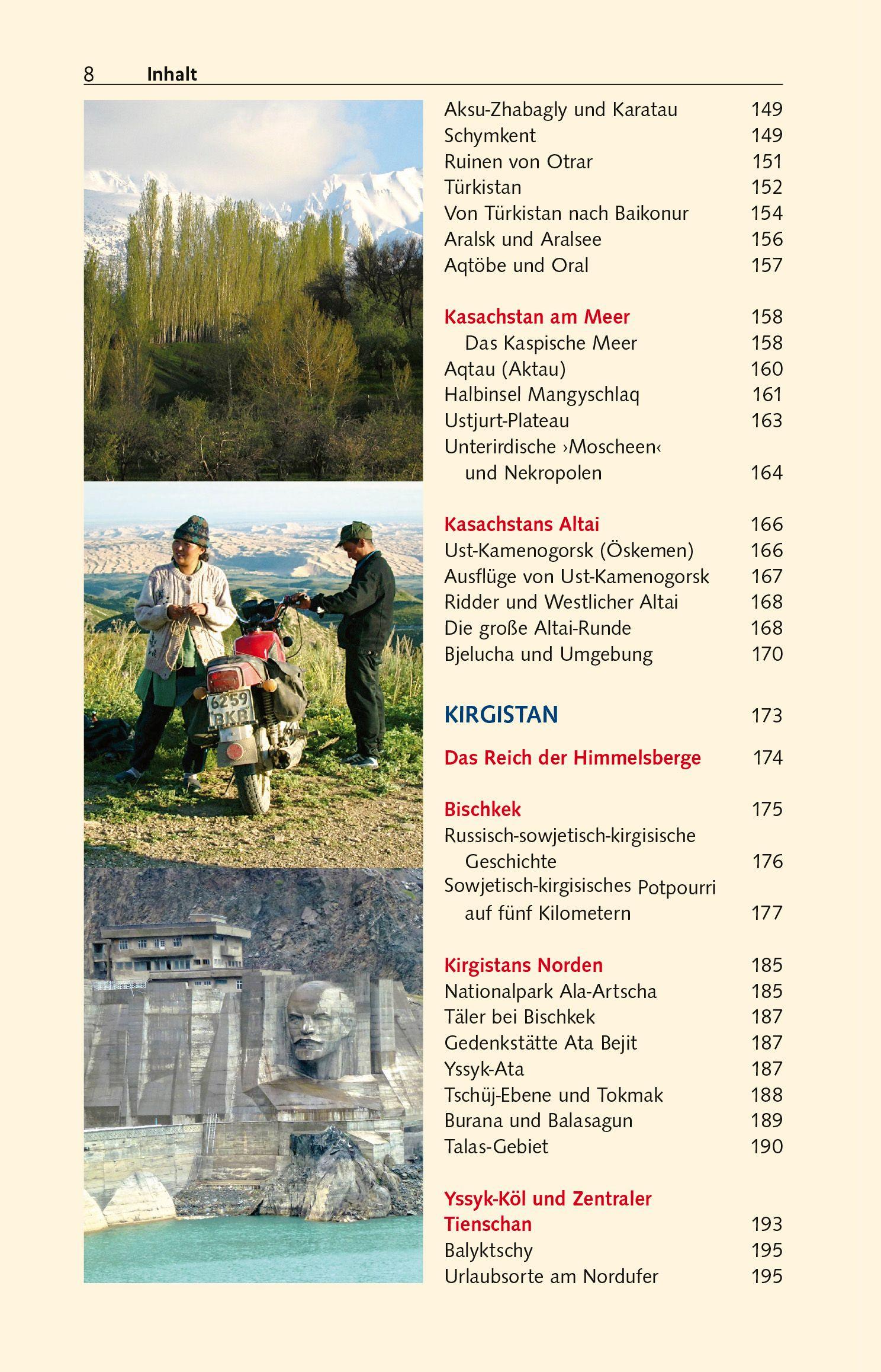 Beispielinhalt (Bild) TRESCHER Reiseführer Zentralasien