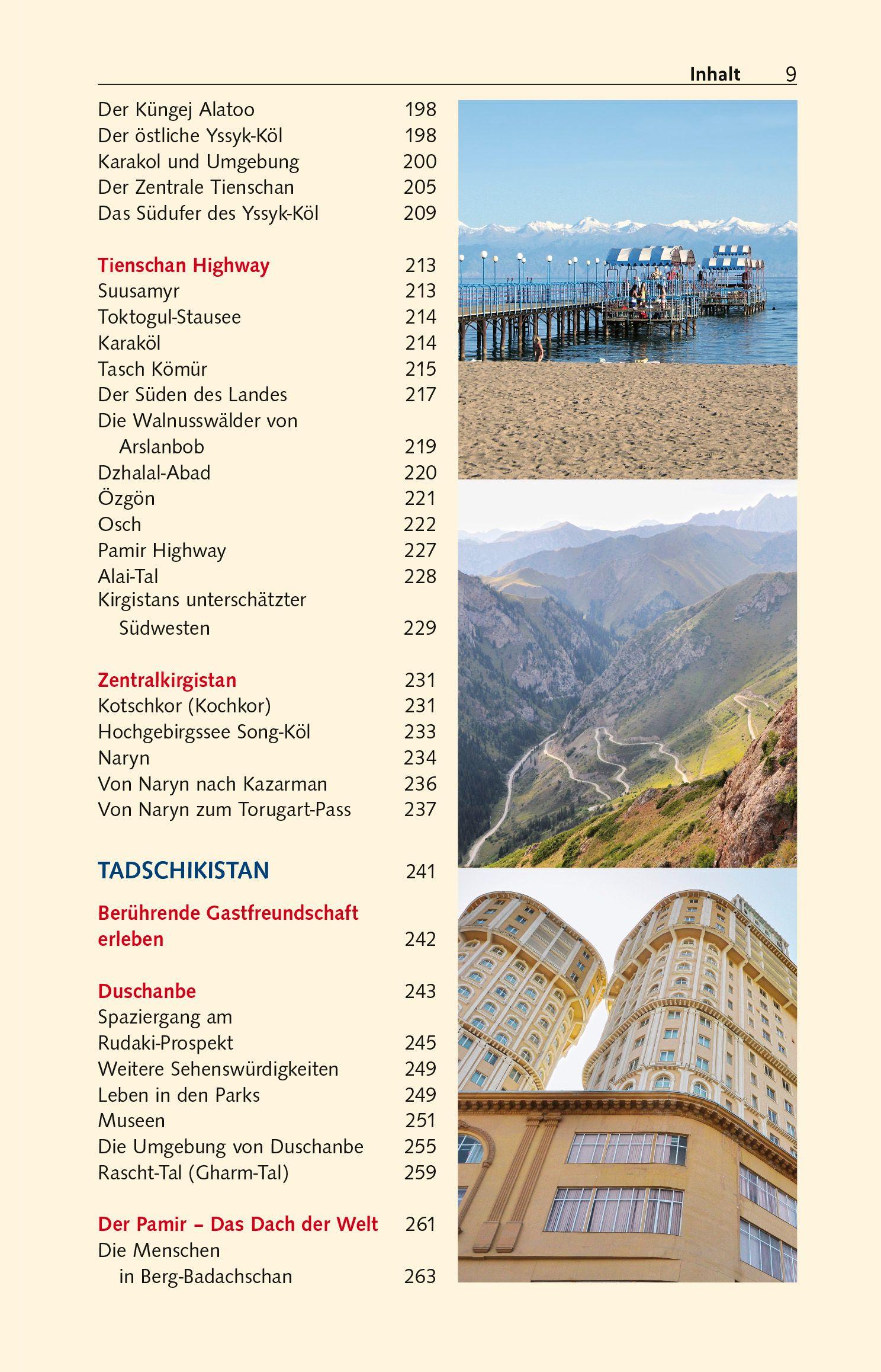 Beispielinhalt (Bild) TRESCHER Reiseführer Zentralasien