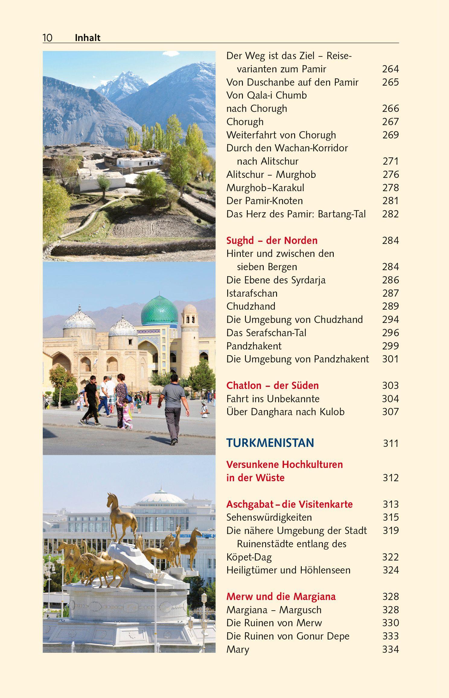 Beispielinhalt (Bild) TRESCHER Reiseführer Zentralasien