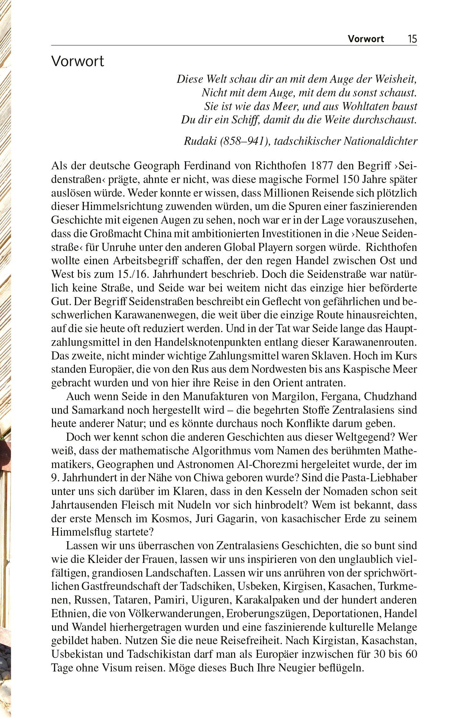 Beispielinhalt (Bild) TRESCHER Reiseführer Zentralasien