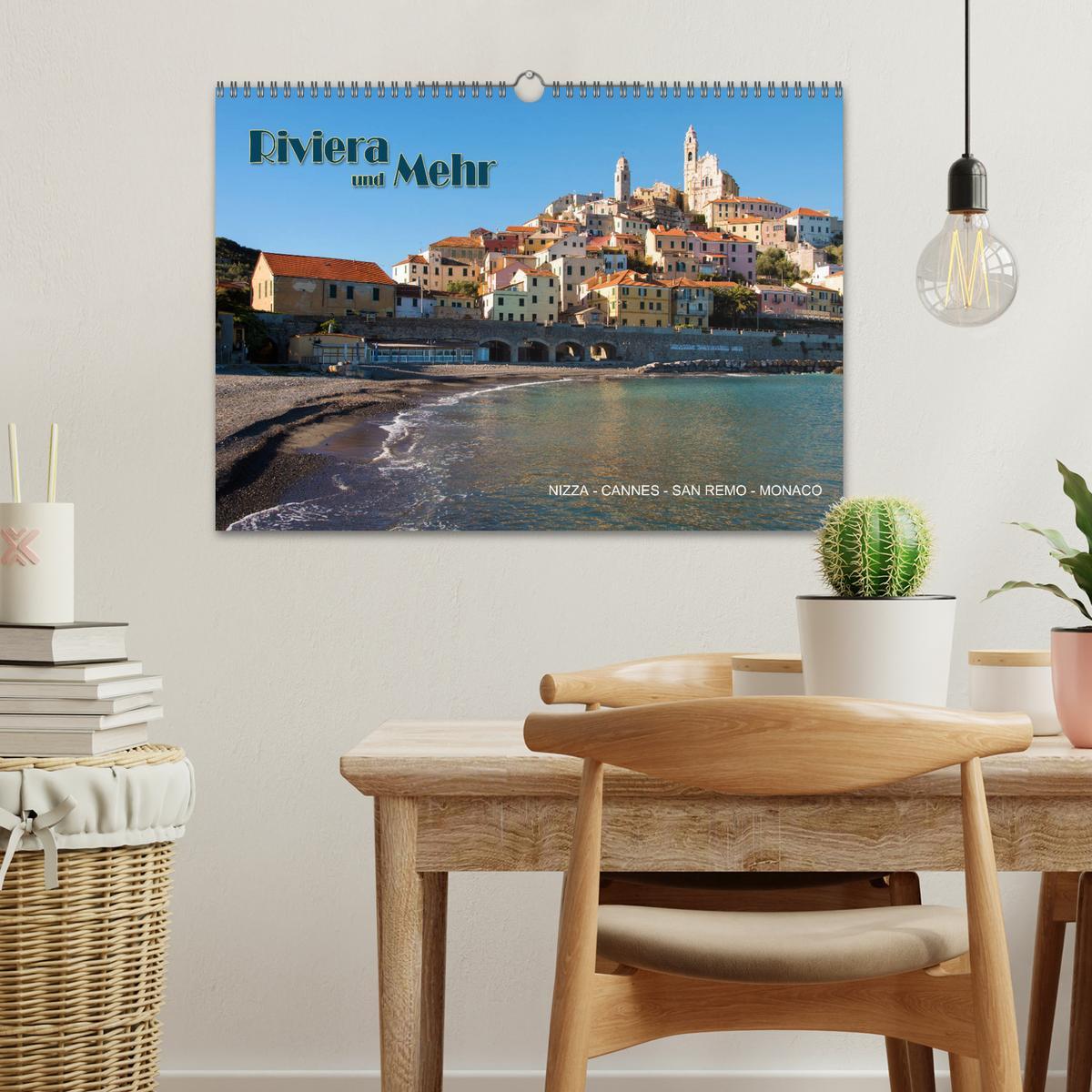 Beispielinhalt (Bild) Riviera und Mehr - Nizza, Cannes, San Remo, Monaco (Wandkalender 2026 DIN A3 quer), CALVENDO Monatskalender