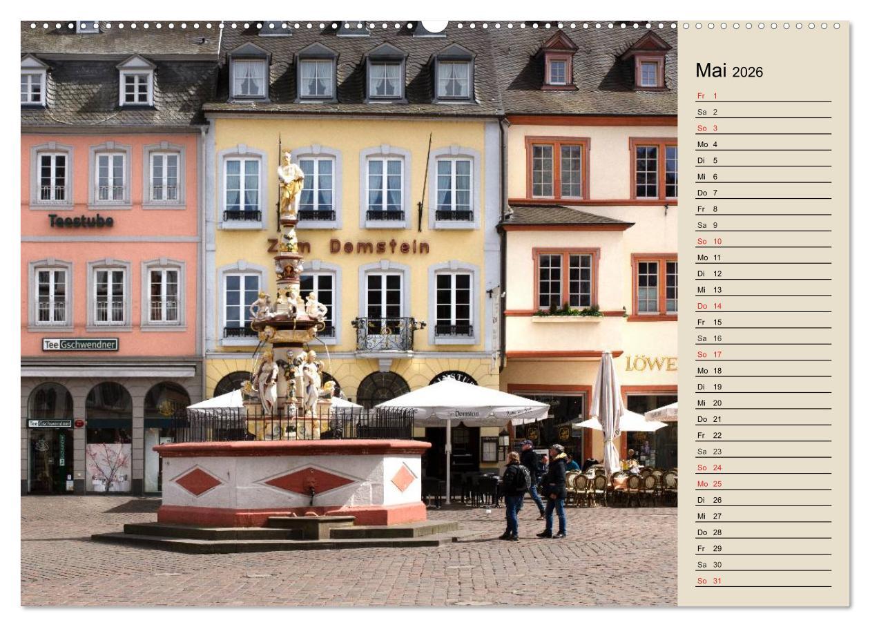 Beispielinhalt (Bild) TRIER an der Mosel (hochwertiger Premium Wandkalender 2026 DIN A2 quer), Kunstdruck in Hochglanz