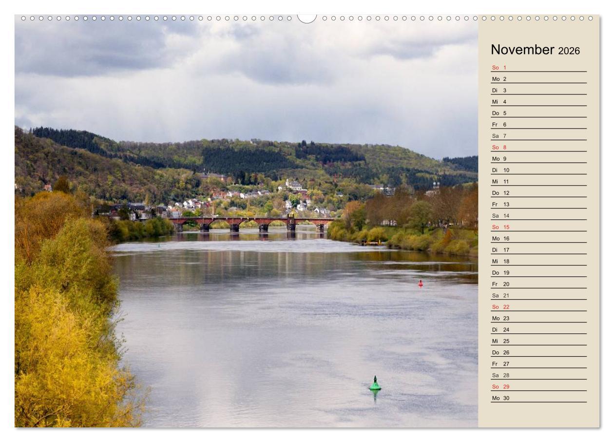 Beispielinhalt (Bild) TRIER an der Mosel (hochwertiger Premium Wandkalender 2026 DIN A2 quer), Kunstdruck in Hochglanz
