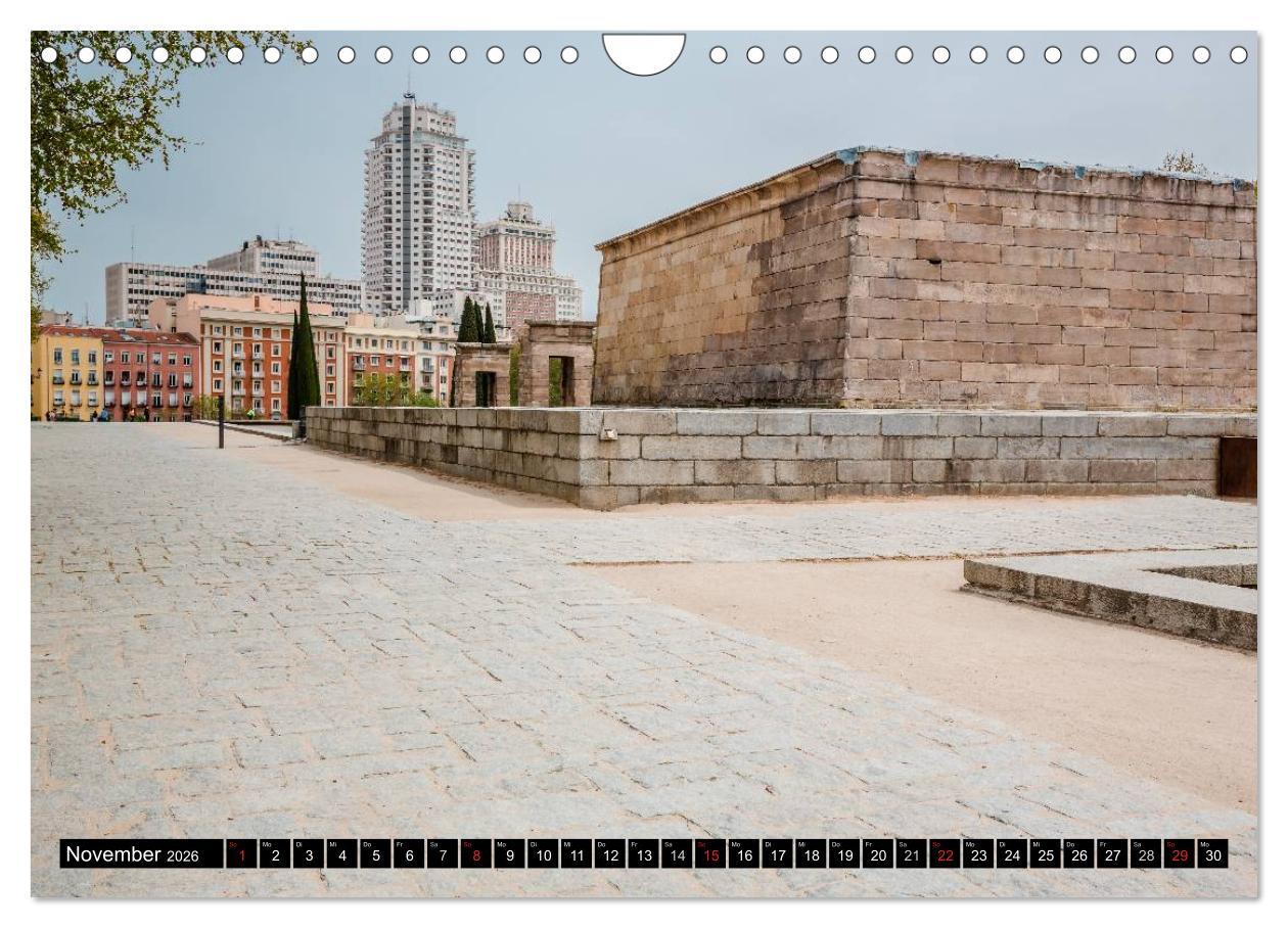 Beispielinhalt (Bild) Madrid entdecken (Wandkalender 2026 DIN A4 quer), CALVENDO Monatskalender