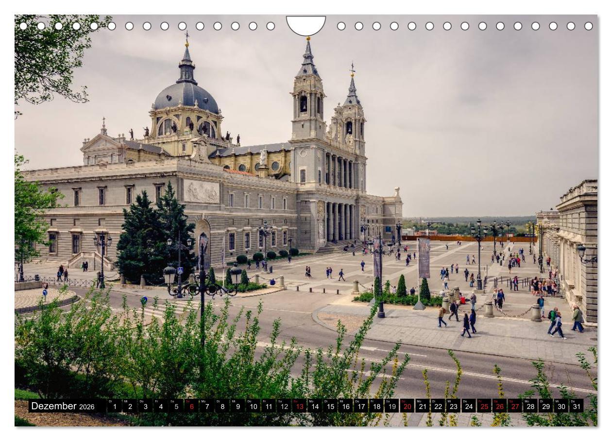 Beispielinhalt (Bild) Madrid entdecken (Wandkalender 2026 DIN A4 quer), CALVENDO Monatskalender